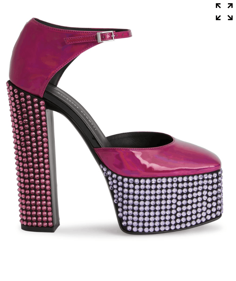 Giuseppe Zanotti Pink Metallic Bebe Strass Heels Size US 8 / IT 38 - 1 Thumbnail