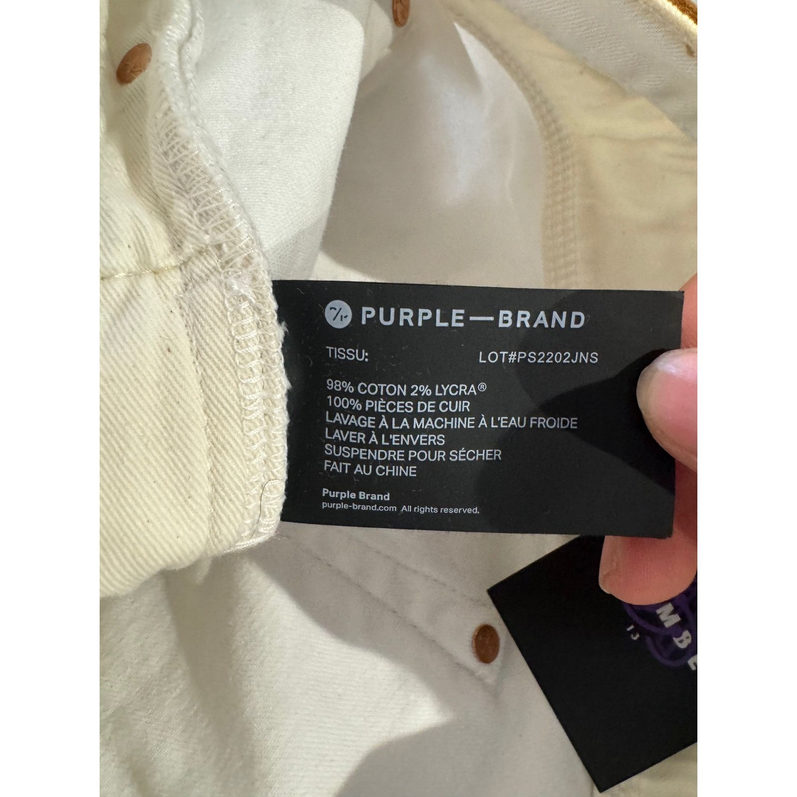 Purple Brand Purple Jeans White Plain Used 36 Size US 36 / EU 52 - 6 Thumbnail
