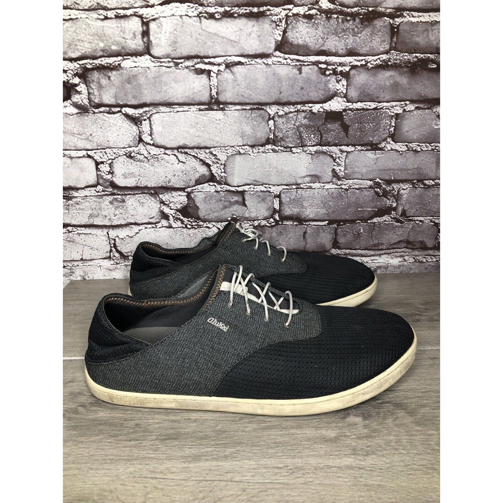 Olukai Olukai Nohea Moku Blue Gray Mesh Casual Slip On Sneakers Sho Size US 13 / EU 46 - 18 Thumbnail