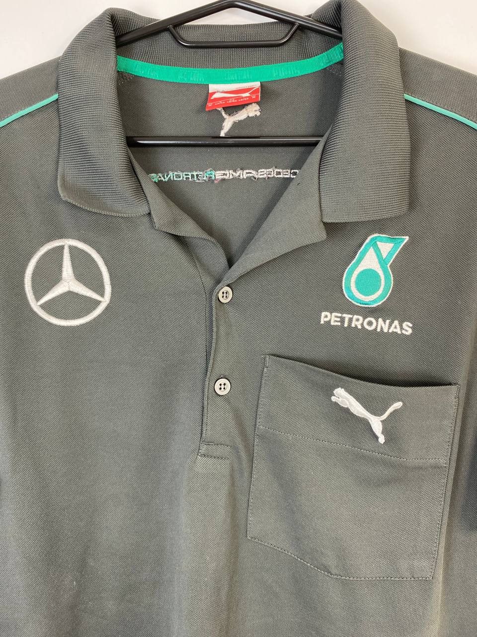Mercedes-Benz × Puma MEN'S POLO SHIRT PUMA MERCEDES AMG PETRONAS CASUAL JERSEY Size US M / EU 48-50 / 2 - 2 Thumbnail