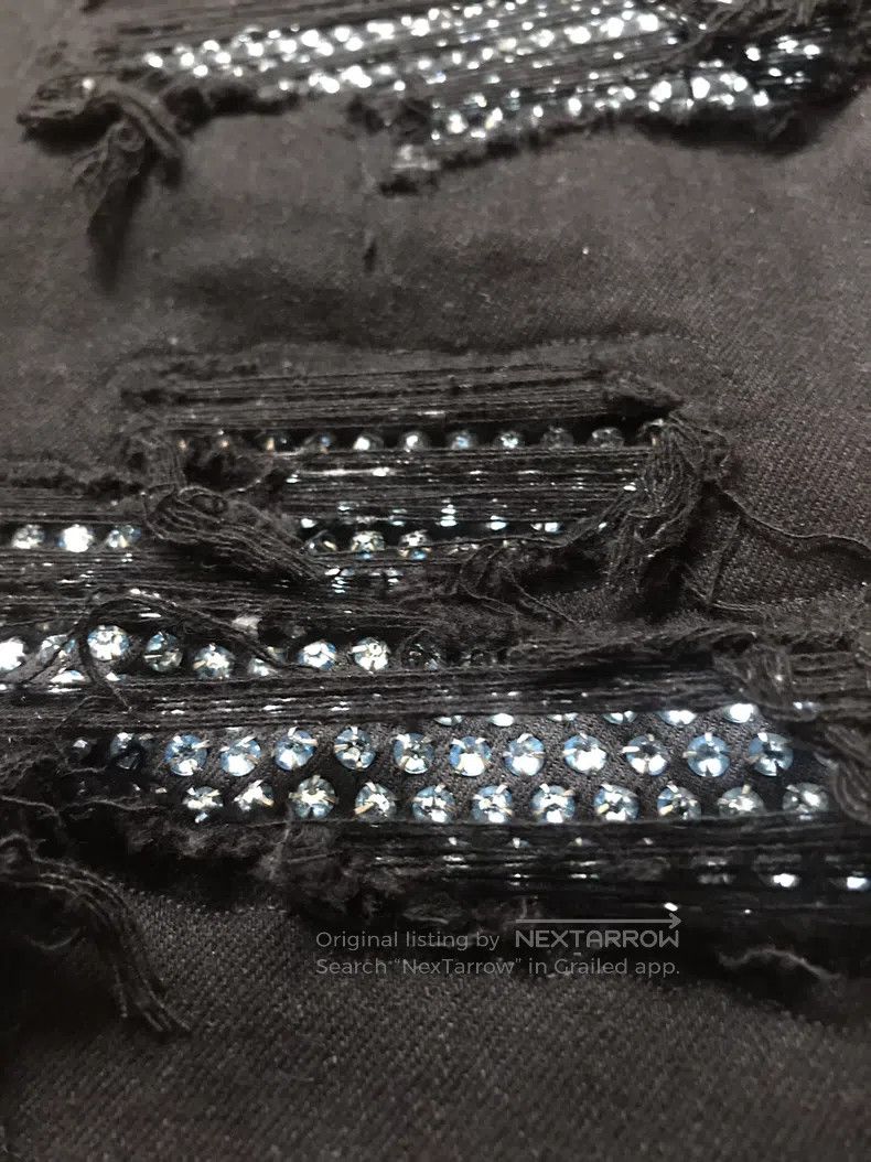 Amiri Amiri Classic High-End Ice Blue Diamond Destroyed Black De Size US 34 / EU 50 - 4 Thumbnail