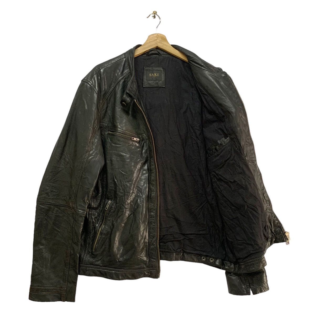 Genuine Leather Saki Sweden Motorcycles Leather Jacket Size US XL / EU 56 / 4 - 7 Thumbnail