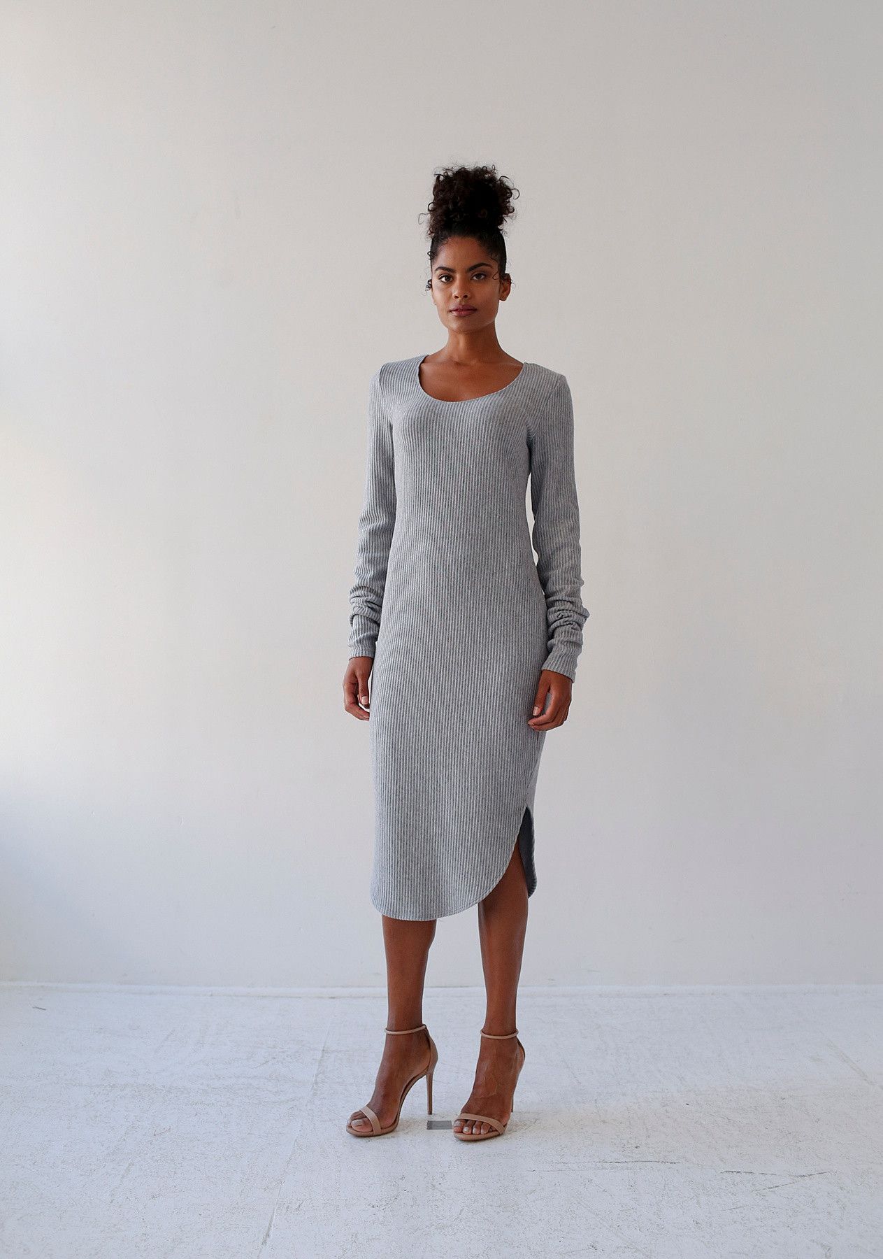 GREY SWEATER DRESS