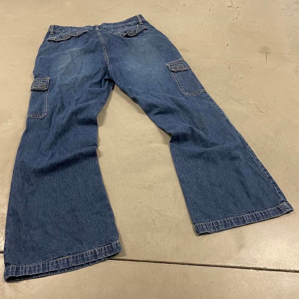 Vintage vintage y2k flared cargo jeans 36x32 Size US 36 / EU 52 - 2 Thumbnail