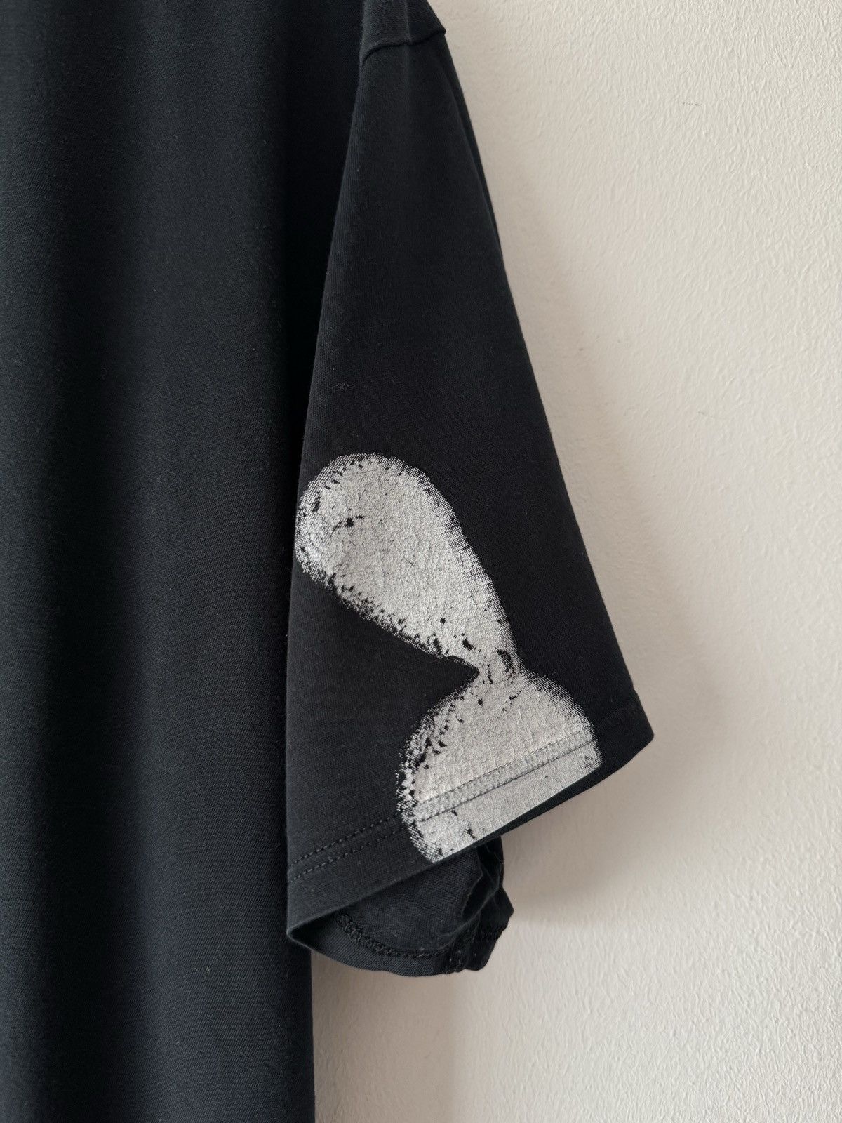 Saint Laurent Paris 🔥🔥 Saint Laurent Black Painted T-Shirt Size US L / EU 52-54 / 3 - 3 Thumbnail