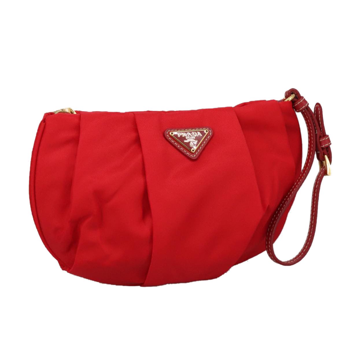 Prada Tessuto Red Synthetic Clutch Bag (Pre-Owned) Size ONE SIZE - 1 Thumbnail