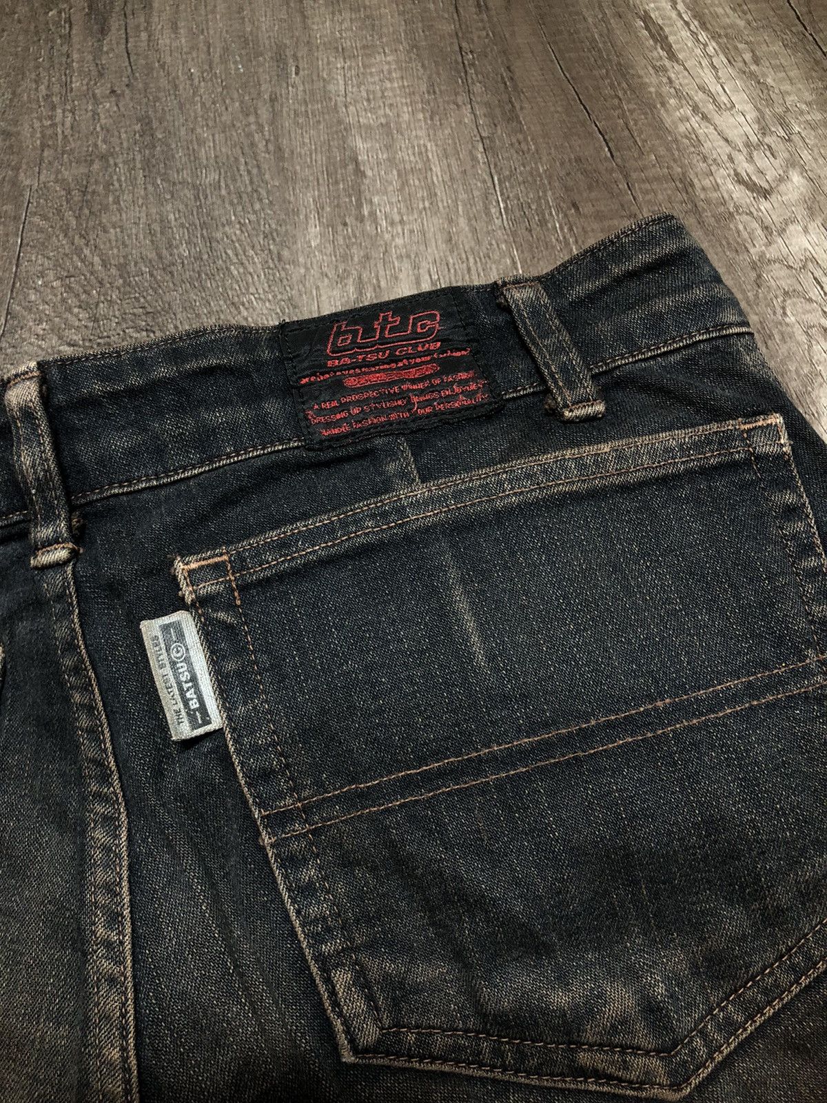 If Six Was Nine × Le Grande Bleu (L.G.B.) VINTAGE BA-TSU CLUB DIV JEANS (Unisex) Size US 30 / EU 46 - 17 Thumbnail