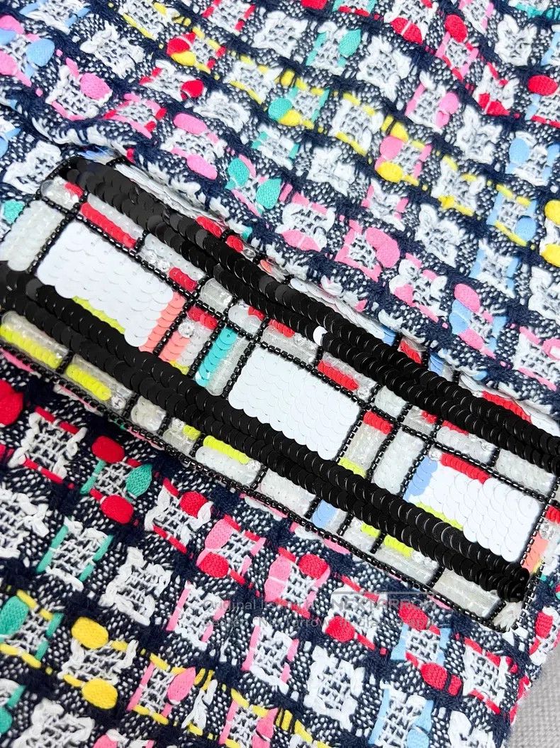 Chanel Chanel Heavy industry mosaic colourful sequin vest dress s Size S / US 4 / IT 40 - 4 Thumbnail