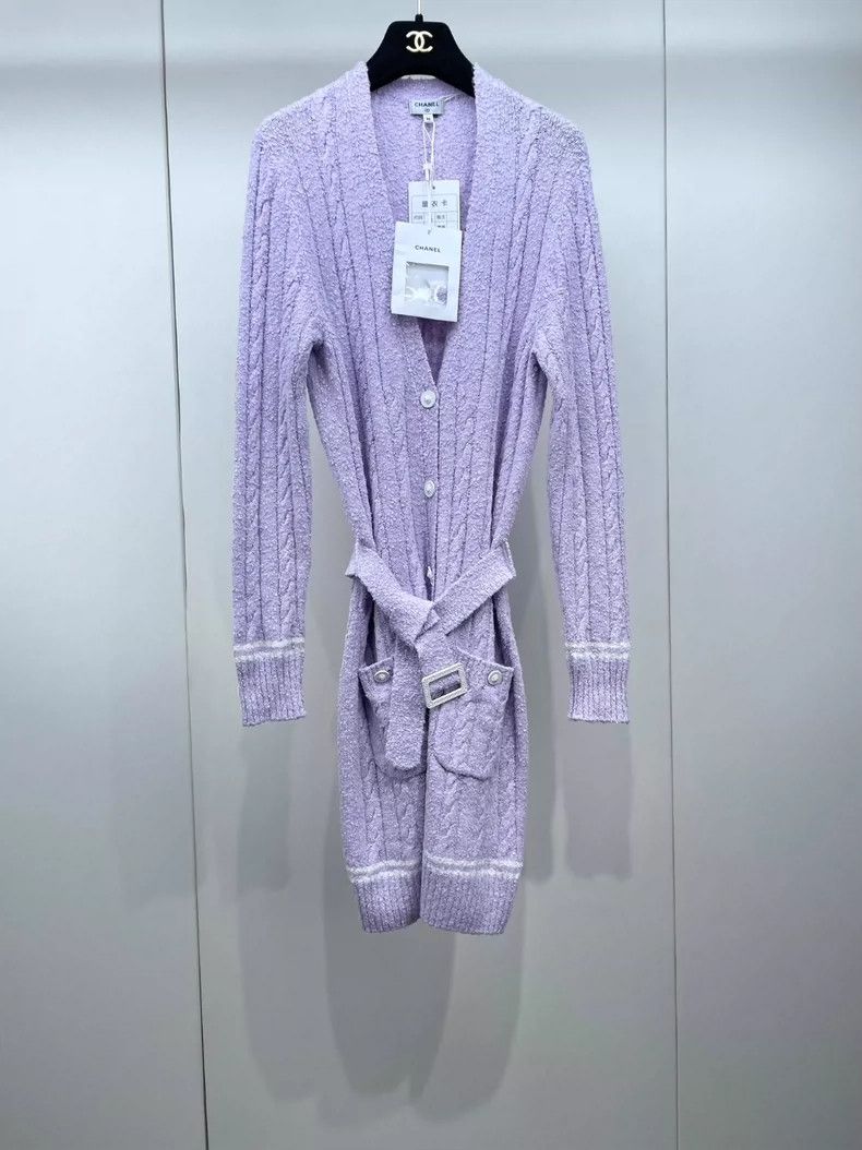 Chanel Chanel 22P Spring and Summer Series Purple Knitted Cardigan Size XS / US 0-2 / IT 36-38 - 1 Thumbnail