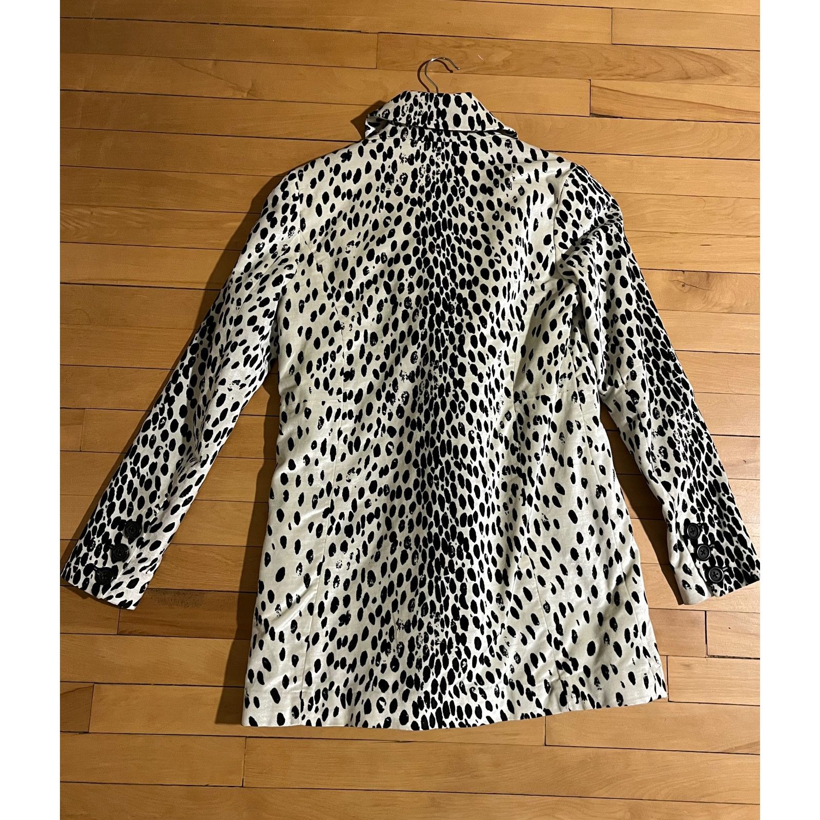 Free People Free People - Black/White Leopard Print Coat - X Small Size XS / US 0-2 / IT 36-38 - 4 Thumbnail
