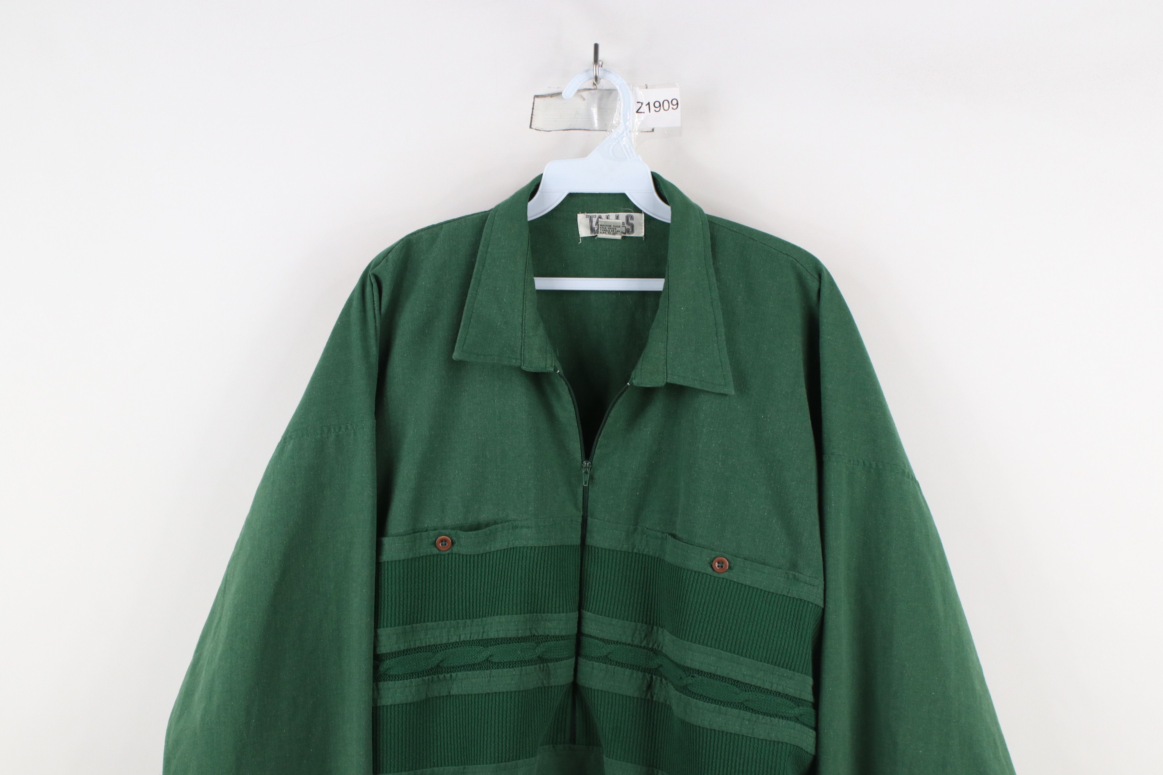 Vintage Vintage 90s Streetwear Cable Knit Half Zip Pullover Jacket Size US XXL / EU 58 / 5 - 2 Thumbnail