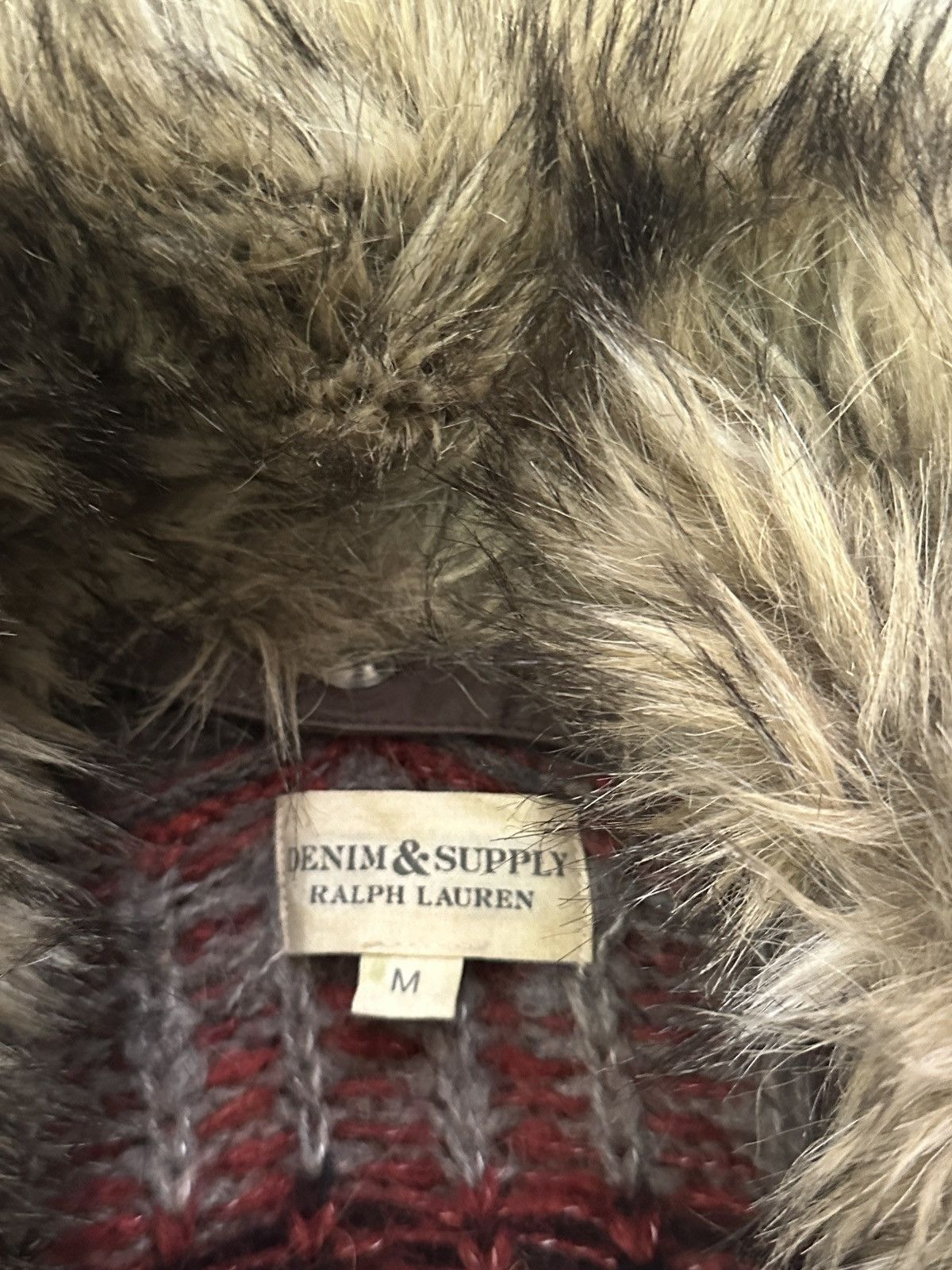 Denim & Supply Ralph Lauren Vintage RL Denim & Supply Aztec Fur Collar Cardigan Size M Size M / US 6-8 / IT 42-44 - 5 Thumbnail