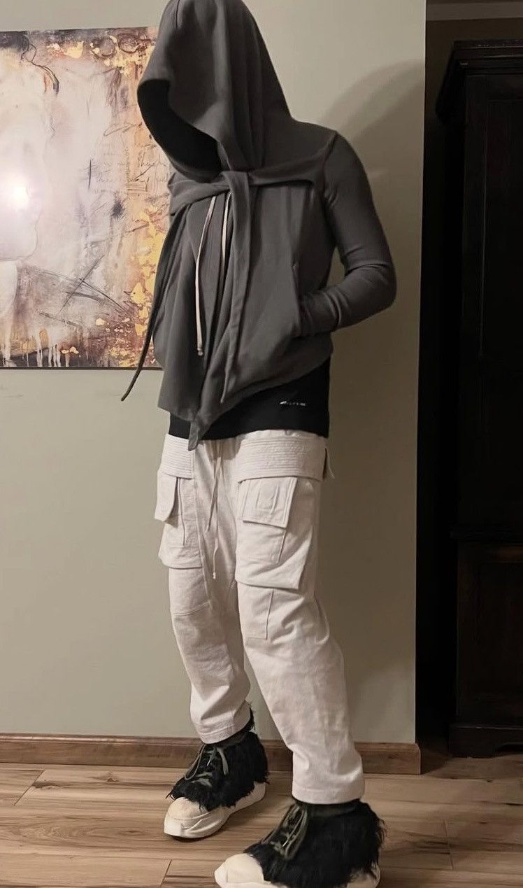 Rick Owens Drkshdw Rick Owens DRKSHDW SS23 Cropped Creatch Cargo Milk Melange Size US 34 / EU 50 - 13 Thumbnail