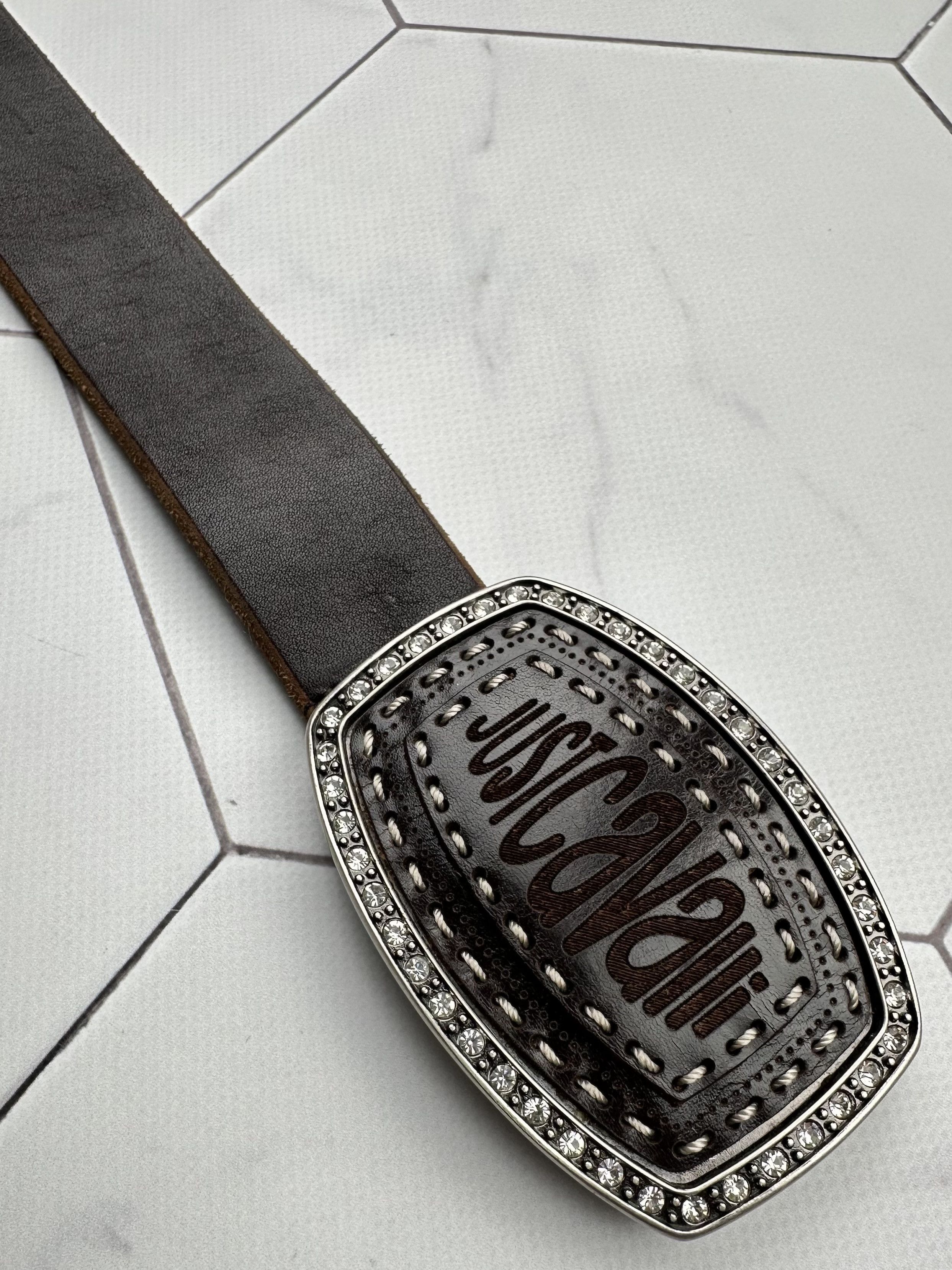 Just Cavalli Just Cavalli Vintage Leather Belt (B275) Size 32 - 1 Thumbnail