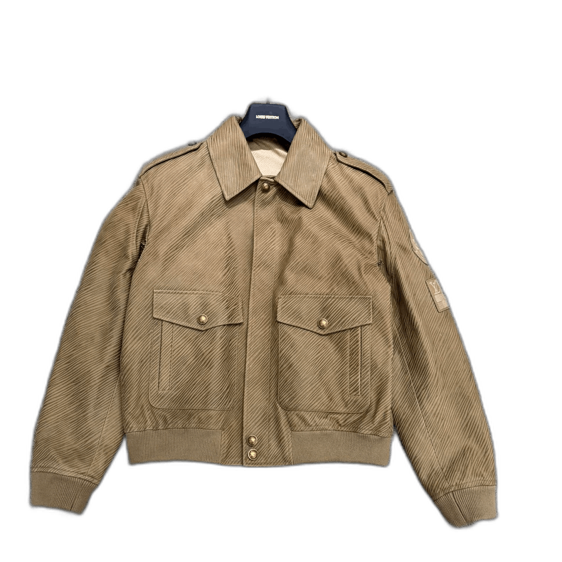 louis vuitton striped leather jacket