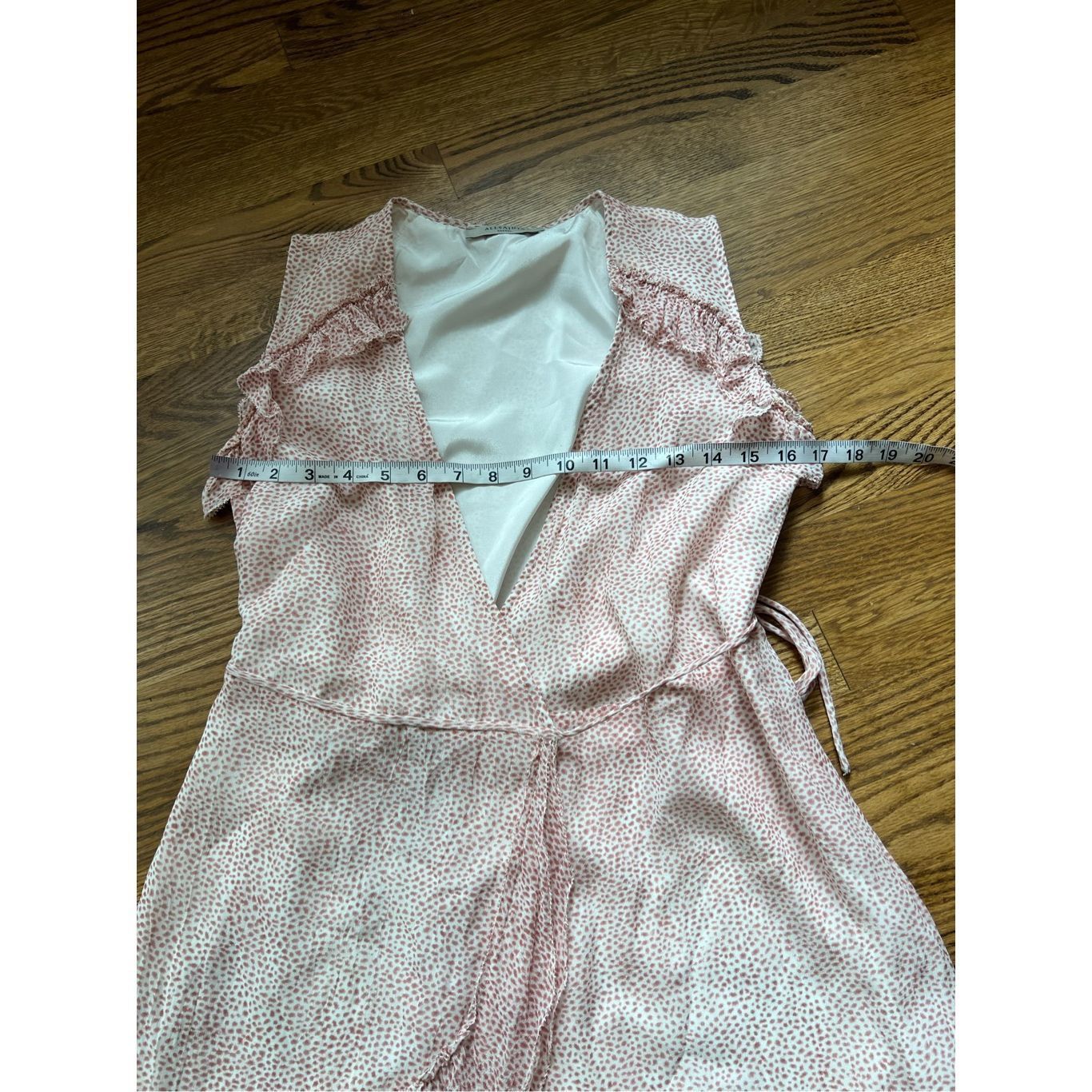Allsaints AllSaints Pink Priya Leox Wrap Dress sz S Size S / US 4 / IT 40 - 5 Thumbnail