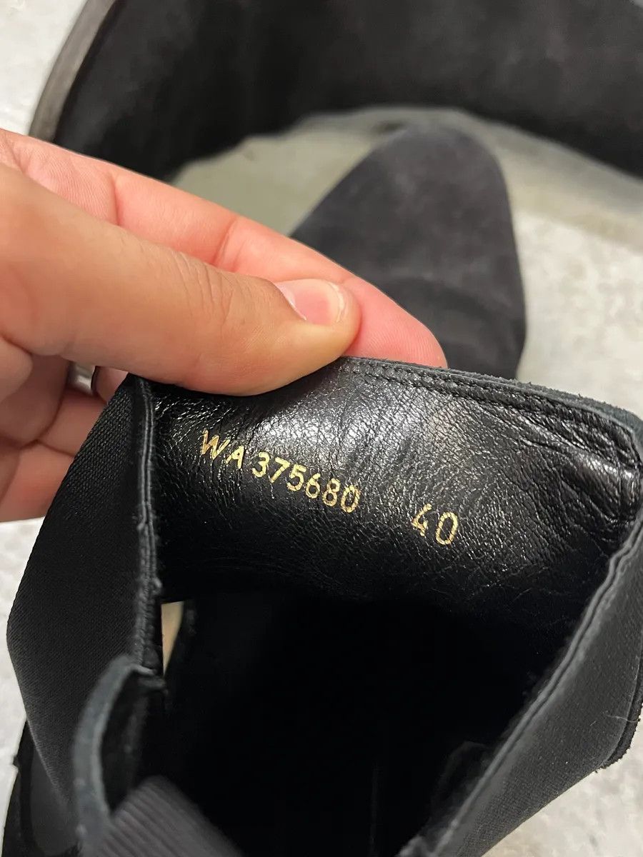 Designer × Saint Laurent Paris × Vintage Saint Laurent Black Suede Leather Ankle Boots Size US 7 / EU 40 - 9 Thumbnail