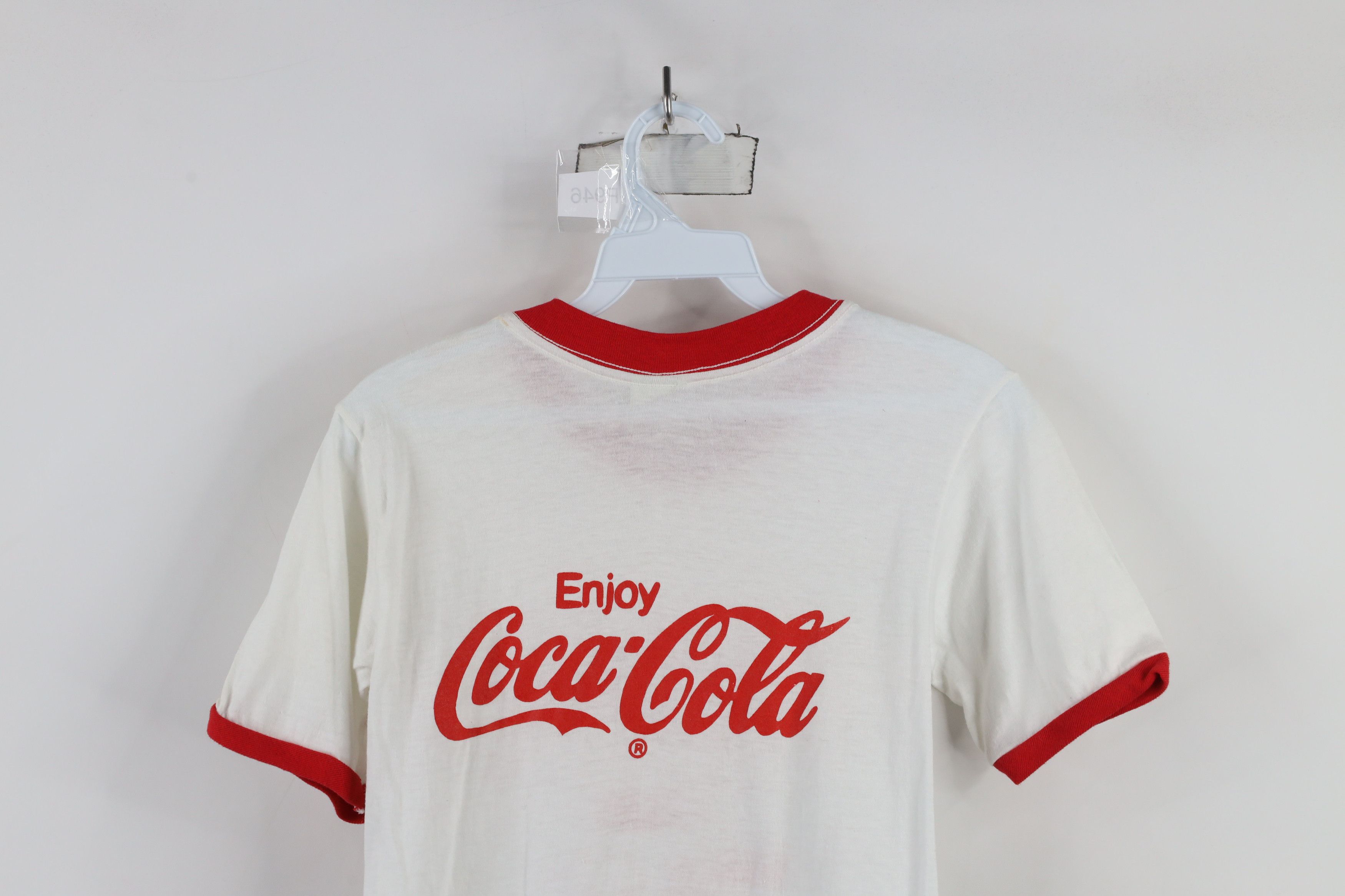 Vintage Vintage 80s Run Walk Short Sleeve Ringer T-Shirt USA Size S / US 4 / IT 40 - 10 Thumbnail