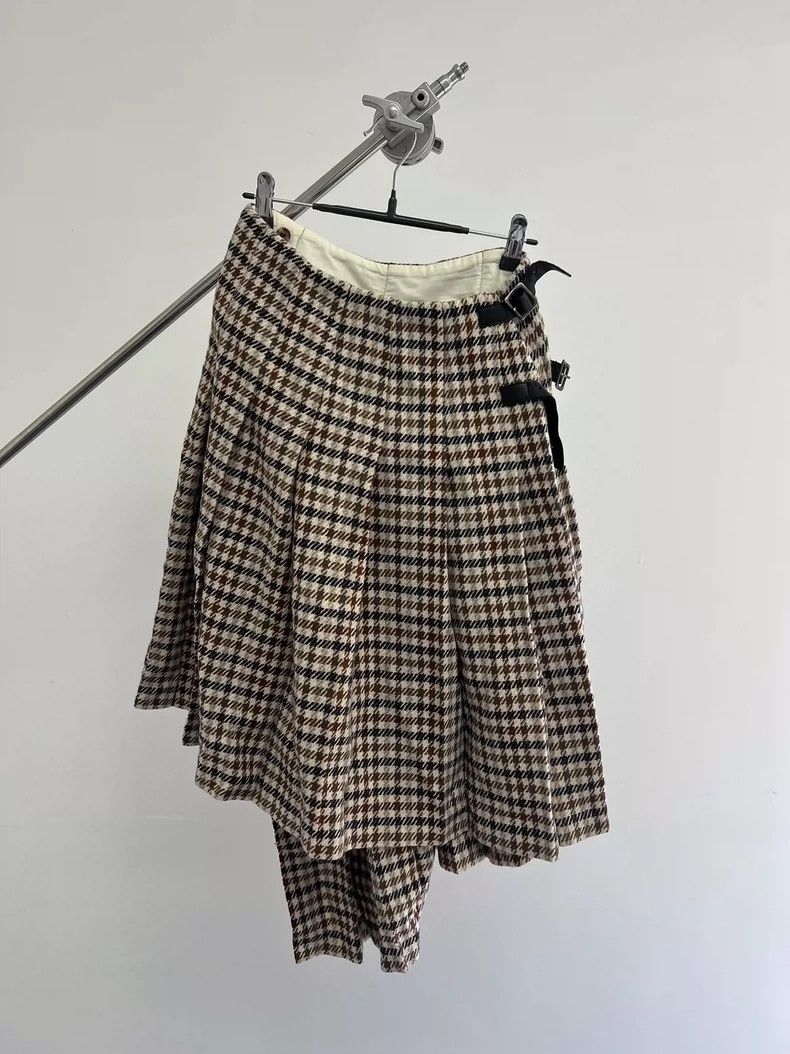 Comme des Garçons Wool Checkered Skirt- DMC
