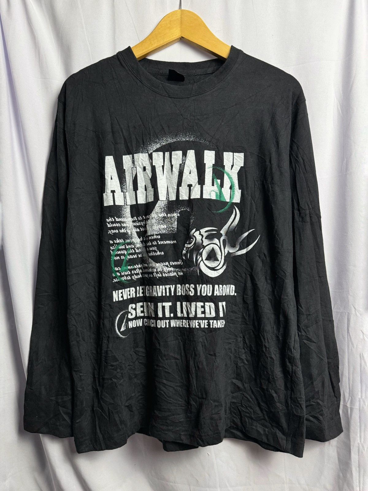 If Six Was Nine × Japanese Brand × Le Grande Bleu (L.G.B.) Japanese Poem Airwalk Long Sleeve Size US L / EU 52-54 / 3 - 2 Thumbnail