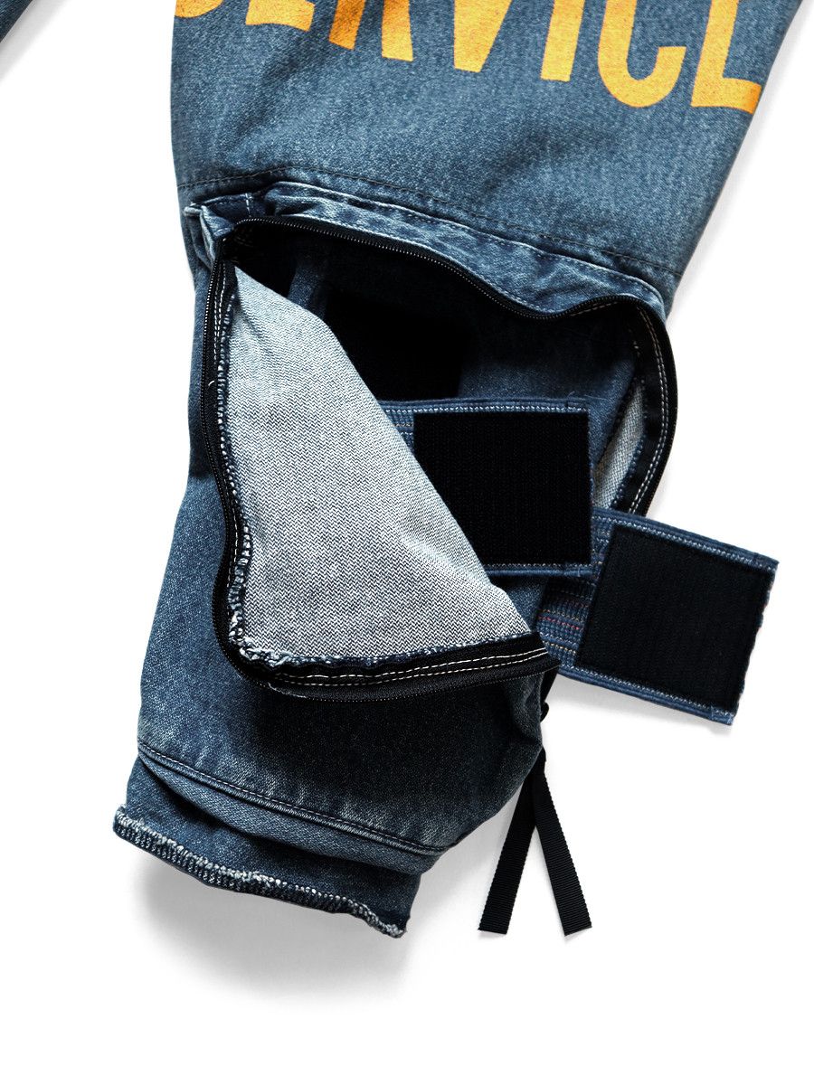 Kapital Kapital 12.5oz Broken Denim East Repairman Track Pants Size US 36 / EU 52 - 7 Thumbnail