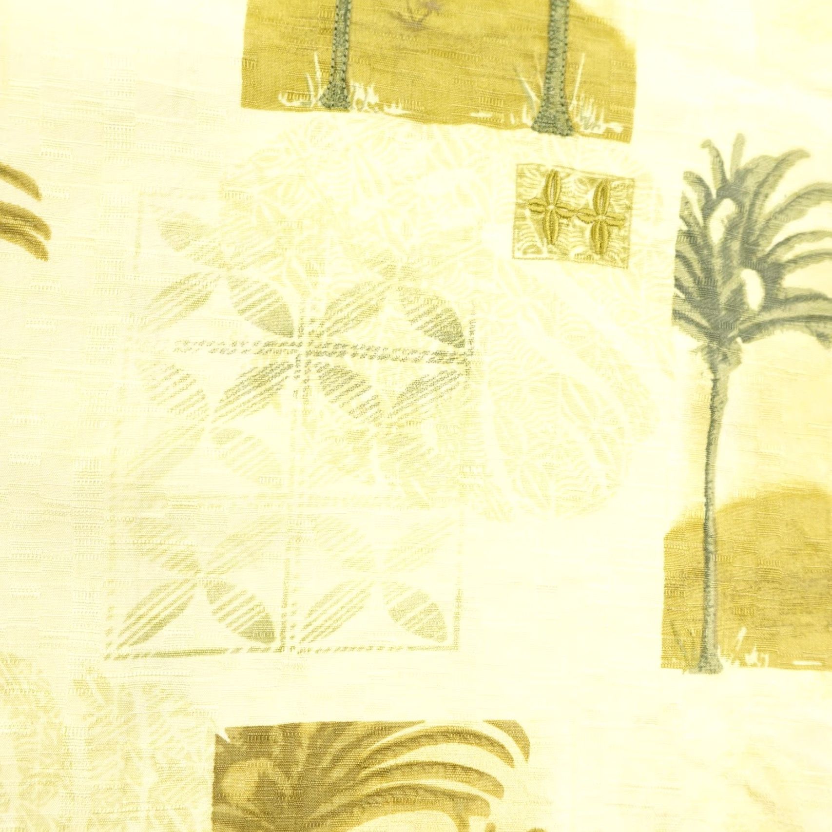 Tommy Bahama VINTAGE Tommy Bahama Shirt Mens XL Short Sleeve Button-Up Silk Yellow Palm Trees Beach Hawaiian 60s 70s Mens All-Over Print Size US XL / EU 56 / 4 - 3 Thumbnail