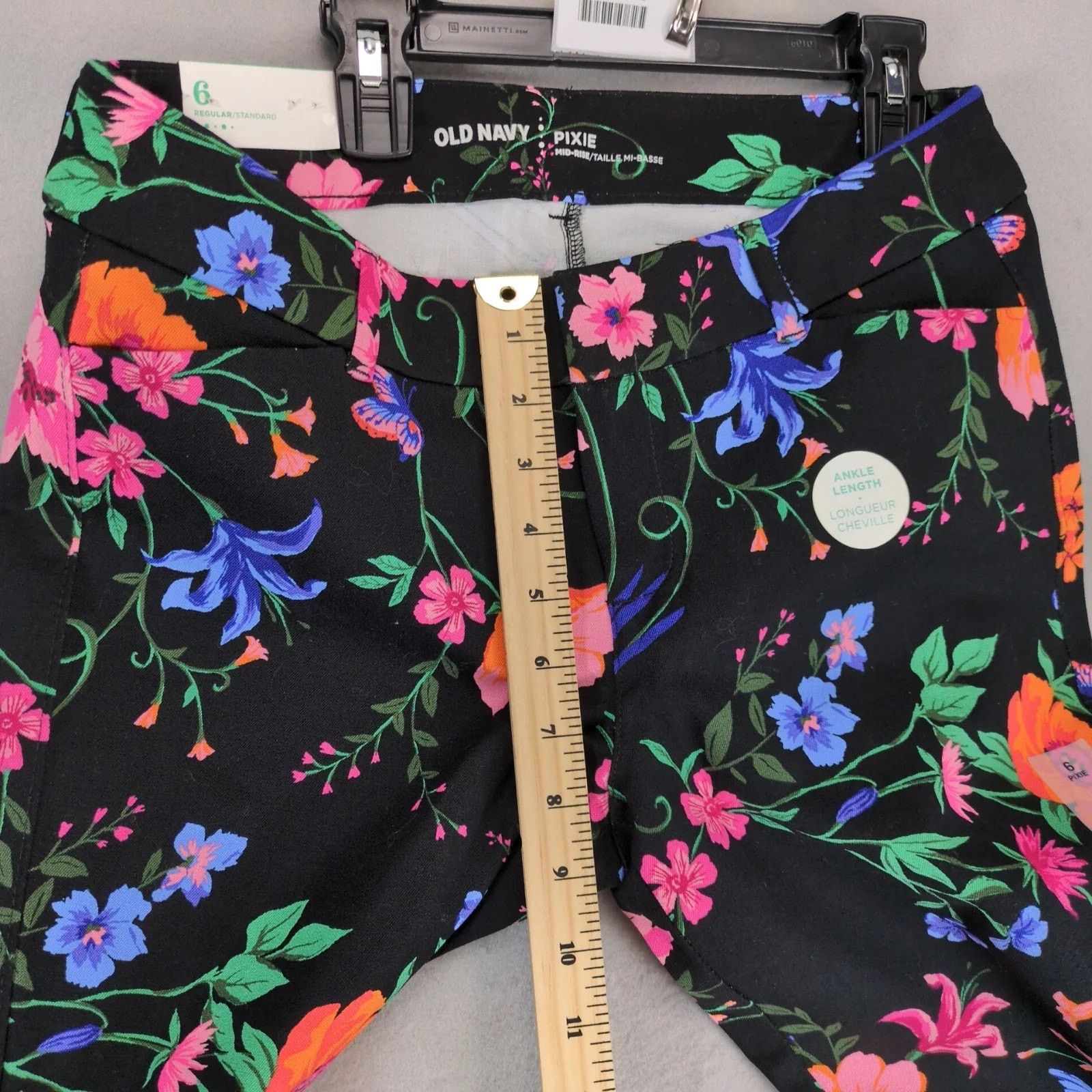 Old Navy NWT Old Navy Pixie Floral Print Pants Womens 6 Stretch 30x27 Size 28" / US 6 / IT 42 - 7 Thumbnail