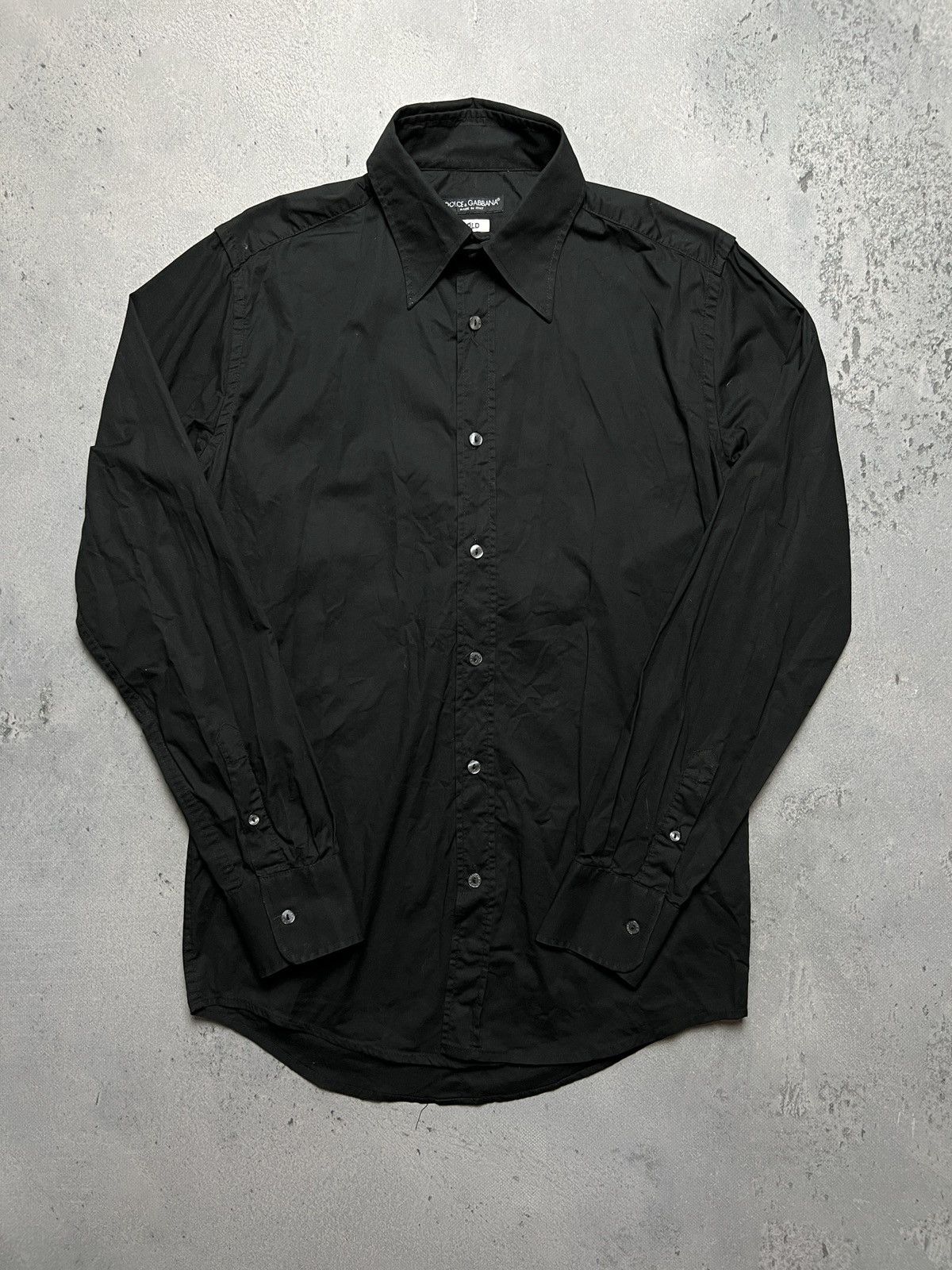 Dolce & Gabbana Dolce & Gabbana Vintage Full Black Long Sleeve Shirt Lux y2k Size US S / EU 44-46 / 1 - 1 Thumbnail