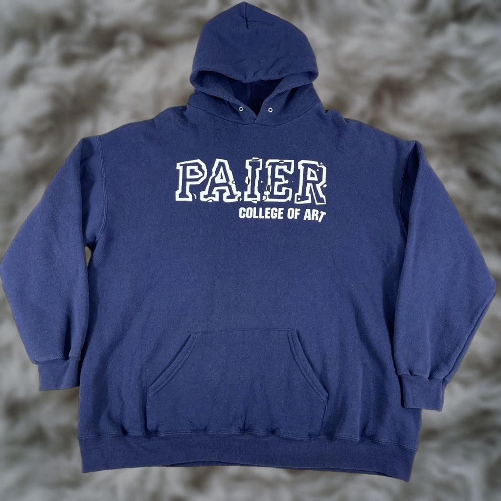Lee VINTAGE Paier College of Art Hoodie Sweatshirt Adult XL Blue 90s Y2K Men Pullover Graphic Print Sweatshirt Size US XL / EU 56 / 4 - 1 Thumbnail