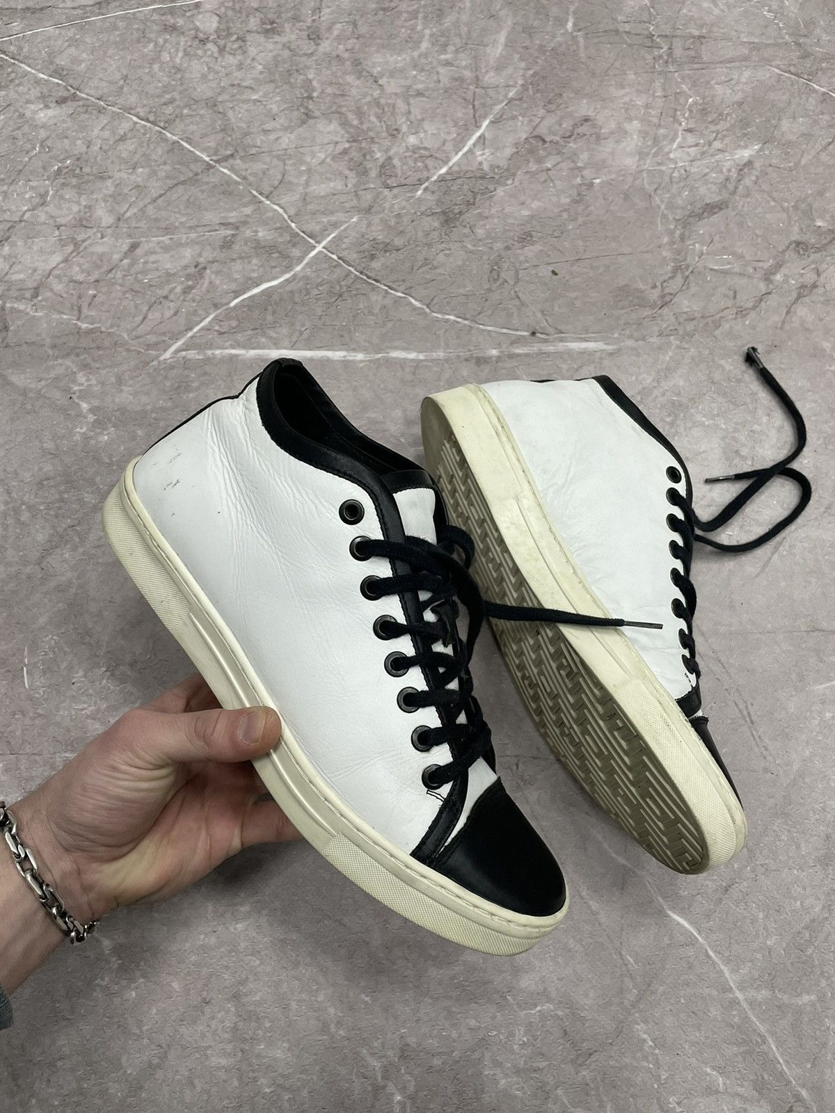 Designer × Japanese Brand × Neil Barrett LEATHER 2000s HIGH LEATHER SNEAKERS Neill Barrett Size US 8 / EU 41 - 6 Thumbnail