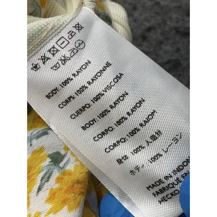 FAITHFULL Faithfull the Brand Lazlo Jumpsuit Boho Floral Smocked Puff Size 27" / US 4 / IT 40 - 10 Thumbnail