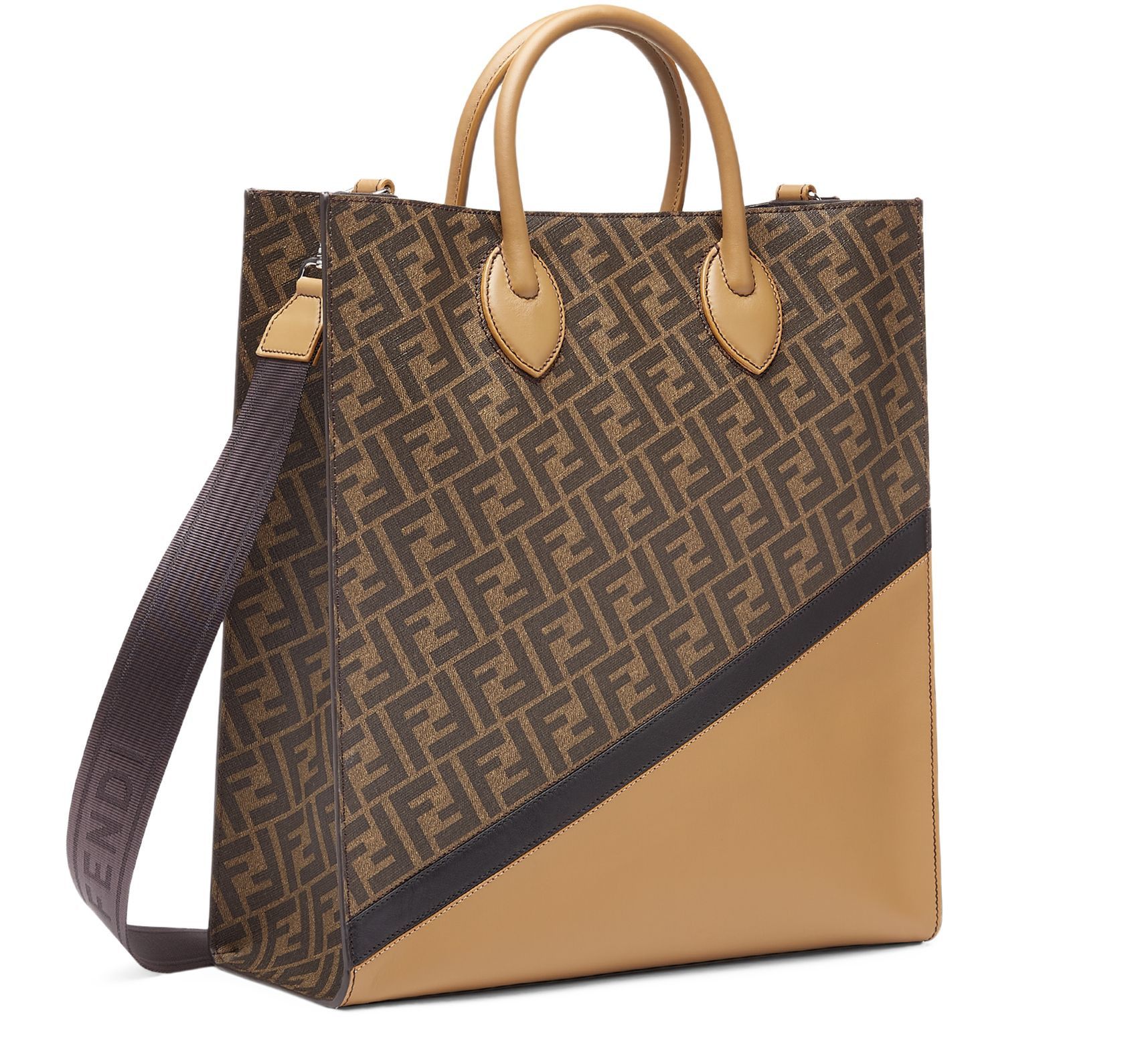 Fendi o1loc1c0824 Size: OS / Diagonal Vertical Tote in Marron Size ONE SIZE - 2 Thumbnail
