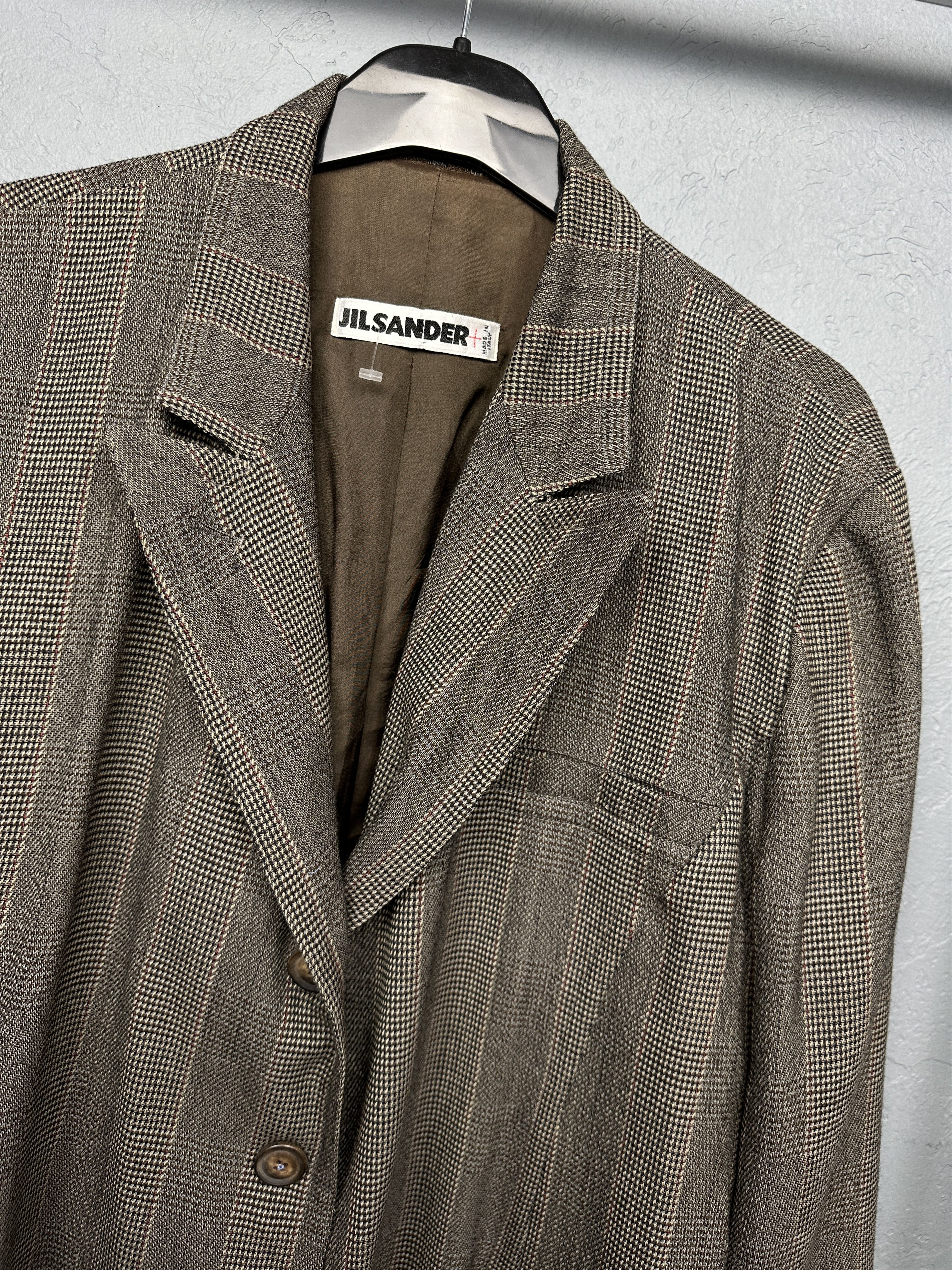 Jil Sander Jil Sander 90s Vintage Womens Wool Herringbone Coat Size M / US 6-8 / IT 42-44 - 2 Thumbnail
