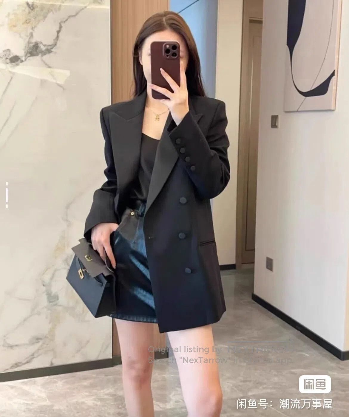 Saint Laurent Paris Saint Laurent Paris size 42 Satin lapel collar, double row Size XL / US 12-14 / IT 48-50 - 2 Thumbnail