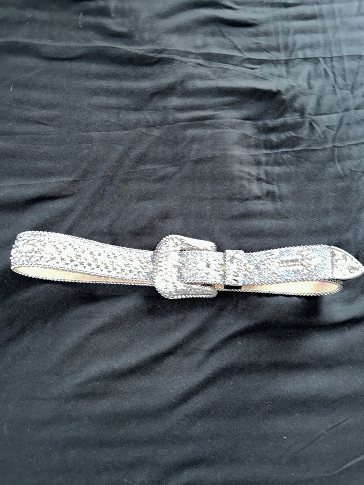 B.B. Simon BB Simon Confidence SILVER AB Belt Size 34 - 3 Thumbnail