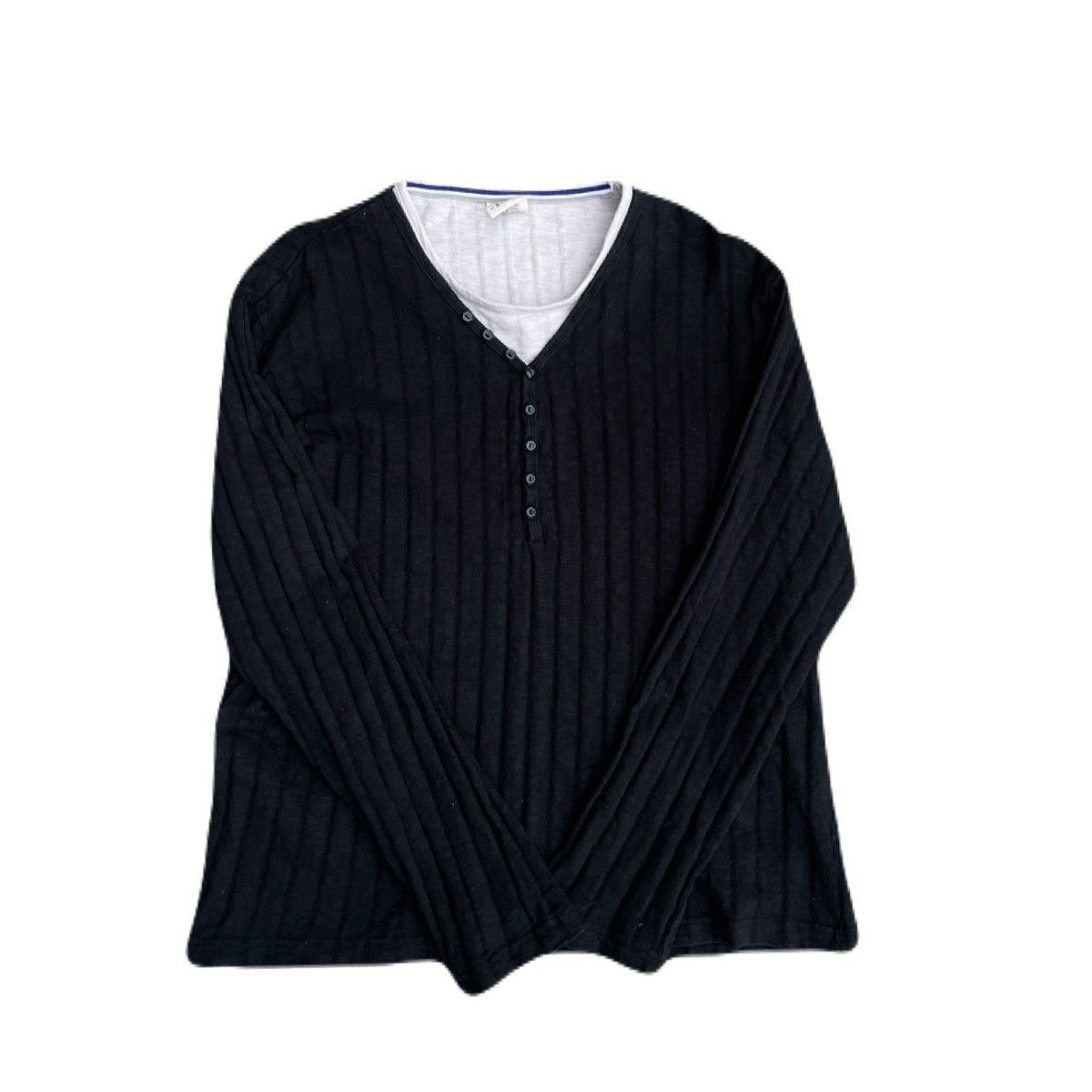 If Six Was Nine 2000s Japanese archive Vkei Layered Button Long Sleeve Tee Size US M / EU 48-50 / 2 - 2 Thumbnail
