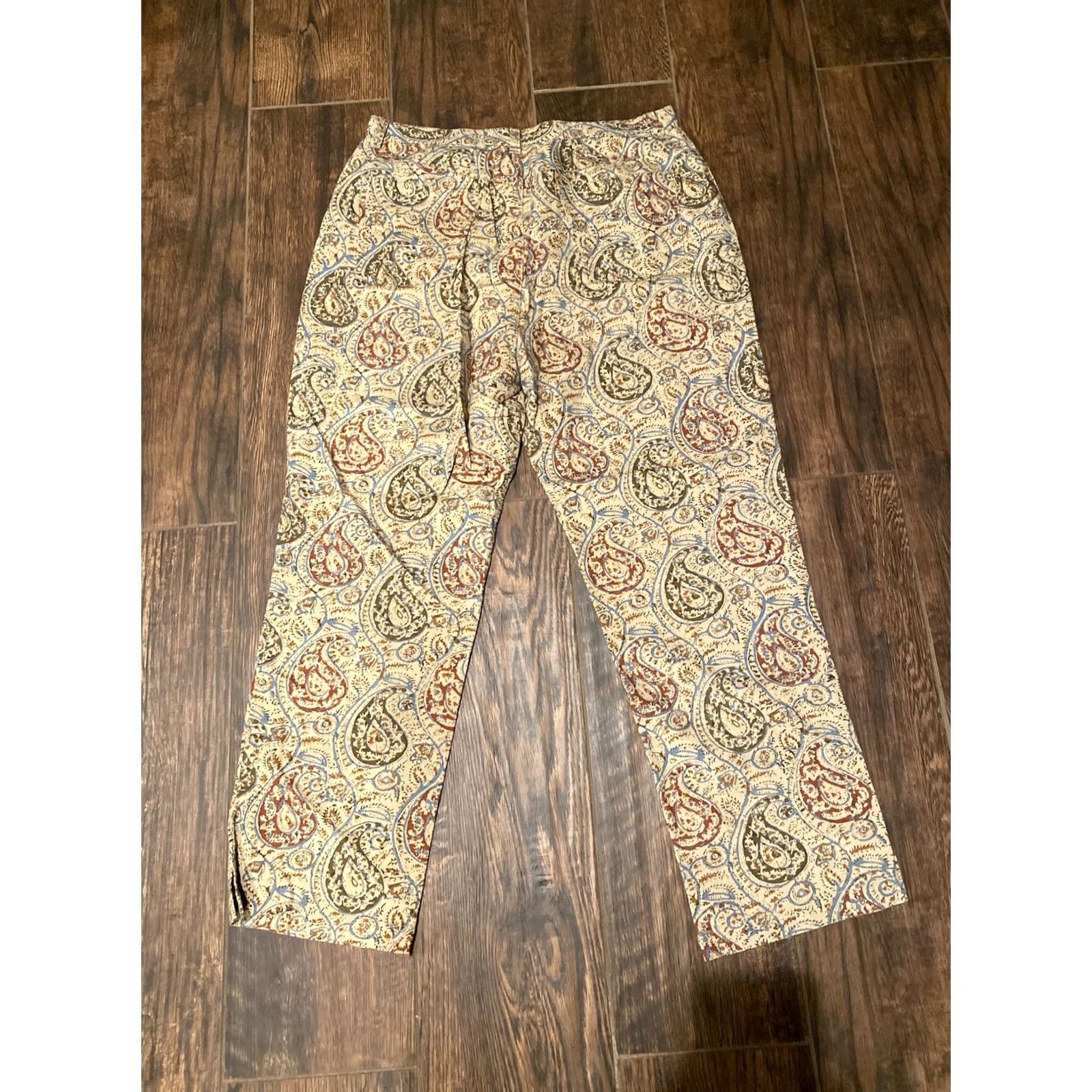 Ralph Lauren VINTAGE? No. NWT Lauren Ralph Lauren Pants Womens 14w Straight Leg Paisley Wearable Art Size 36" / US 14 / IT 50 - 7 Thumbnail