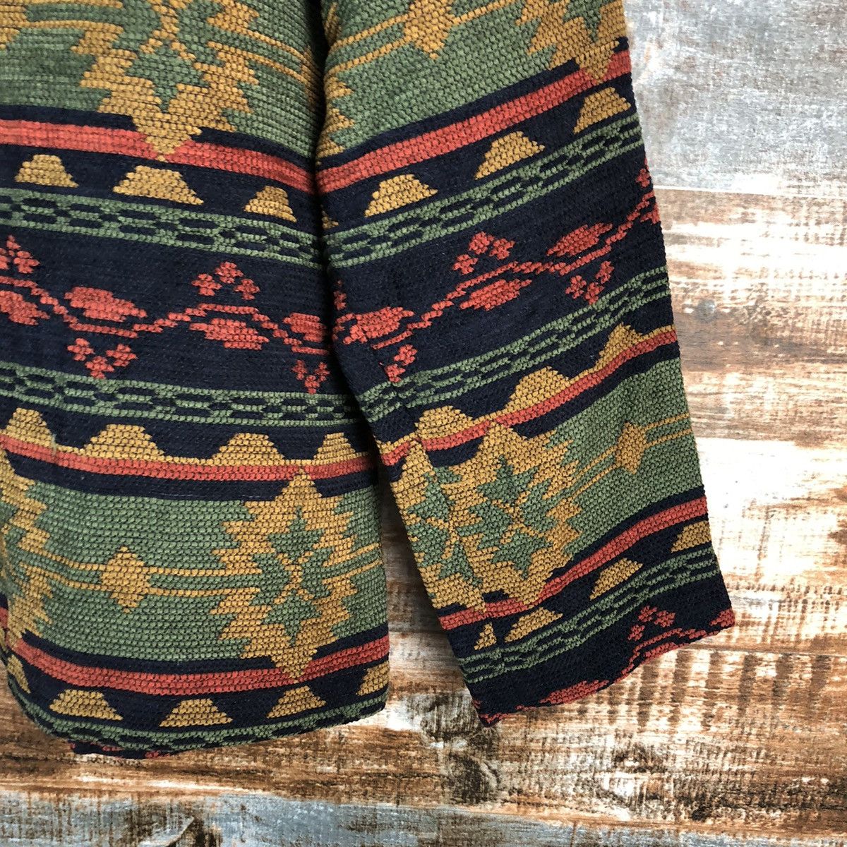 Homespun Knitwear × Japanese Brand TS Collection Green Knitwear art jacket vintage #A2480 Size S / US 4 / IT 40 - 15 Thumbnail
