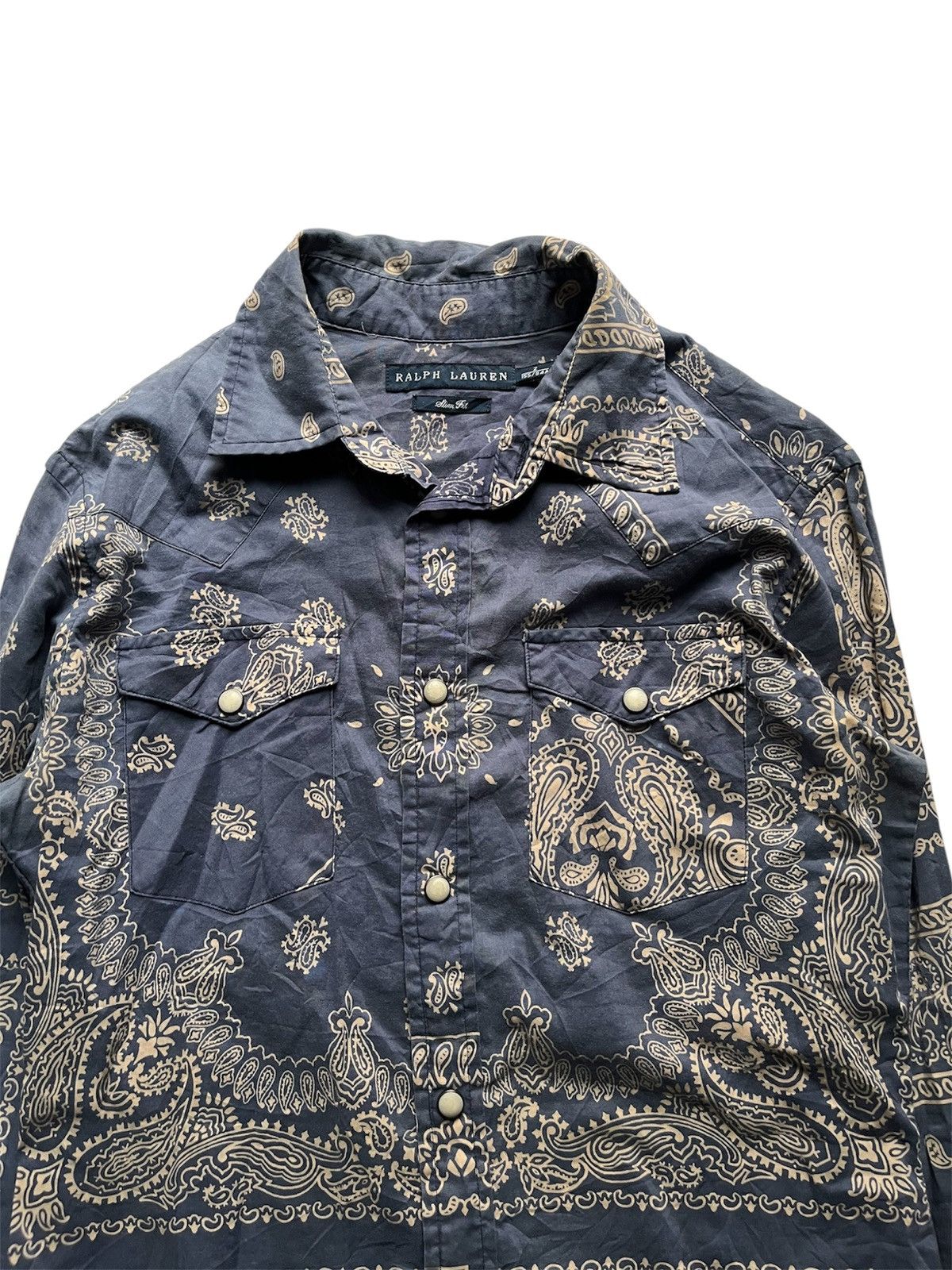 RRL Ralph Lauren Vintage ralph lauren paisley stone button shirt Size US M / EU 48-50 / 2 - 3 Thumbnail