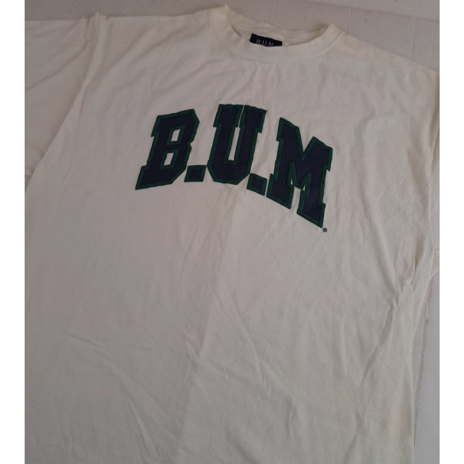 Vintage VINTAGE B.U.M. Equipment Embroidered T-Shirt 2XL White Cotton Canvas Short Sleeve Crew Neck Unisex Adults 90s USA Made Size US XXL / EU 58 / 5 - 3 Thumbnail