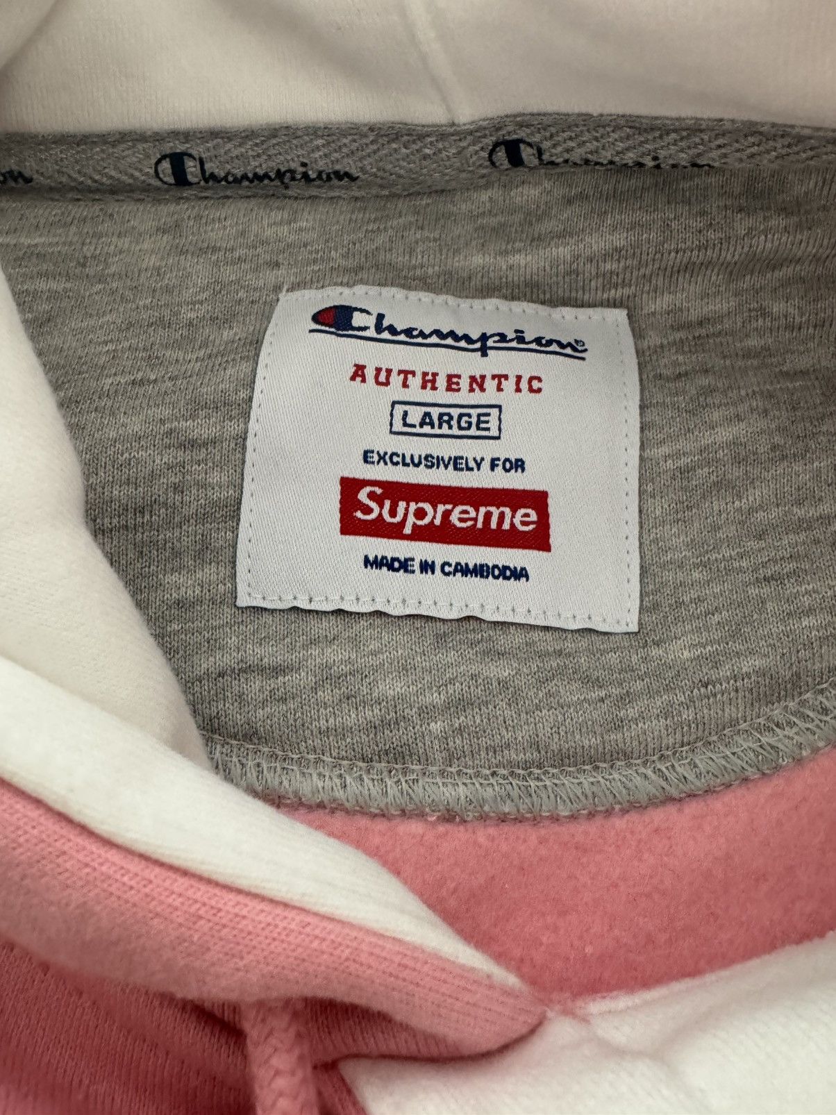Champion × Supreme Supreme Champion Satin Logo Hoodie Size US M / EU 48-50 / 2 - 3 Thumbnail
