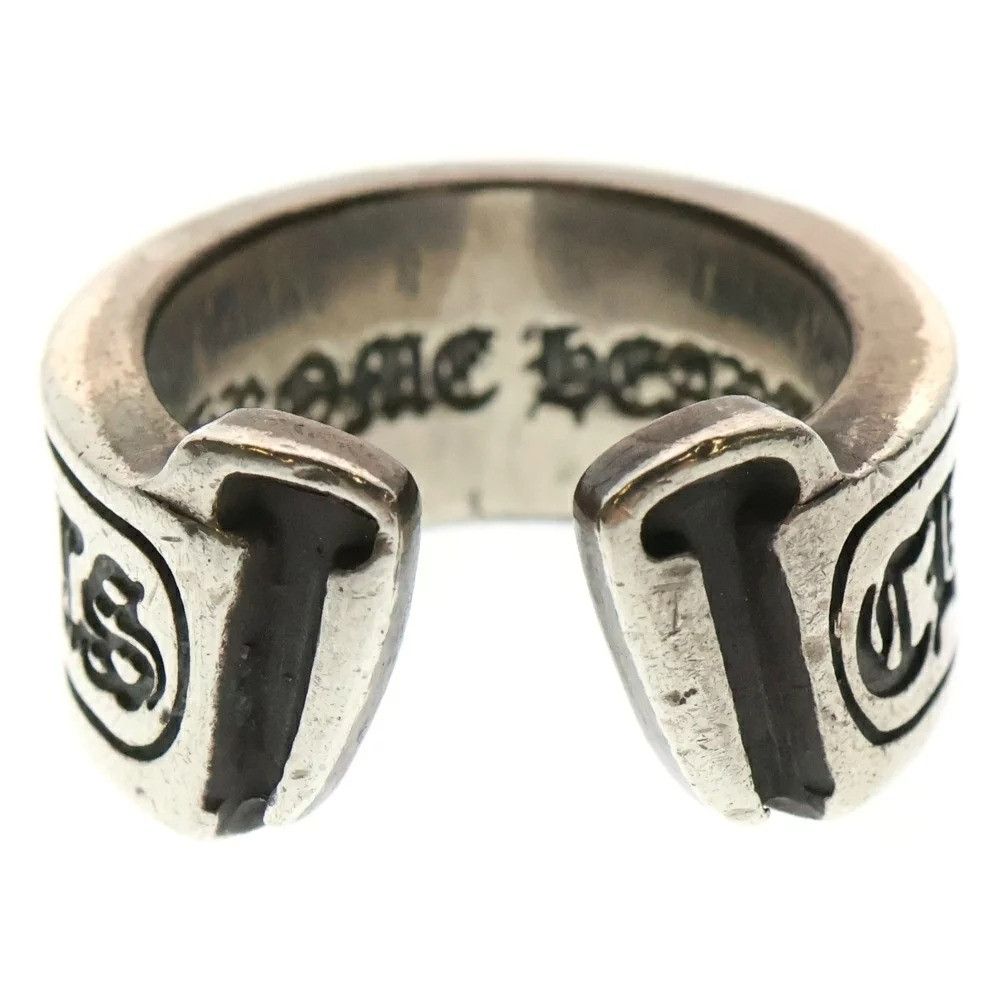 Chrome Hearts 8 CHROME HEARTS LARGE SCROLL LABEL RING silver Size ONE SIZE - 4 Thumbnail