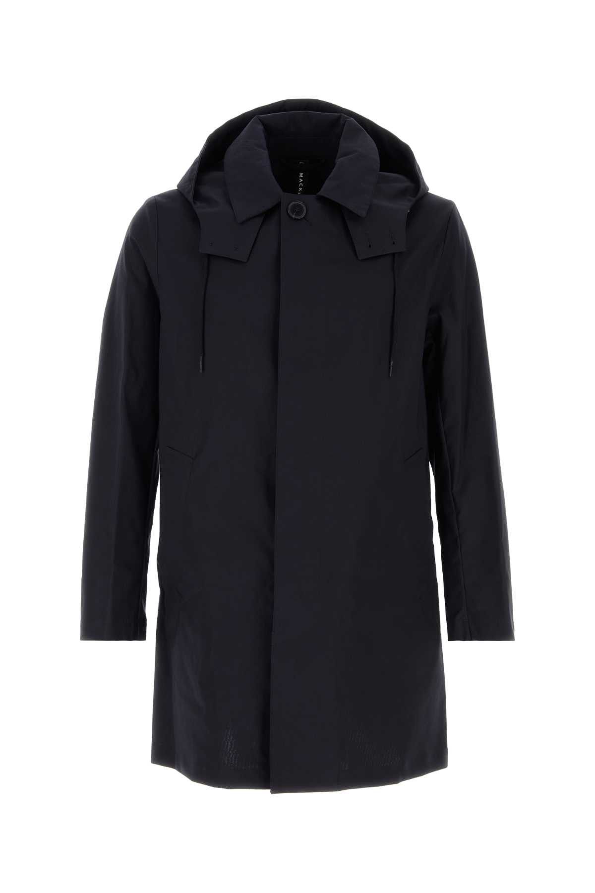 Mackintosh Navy Blue Cotton Cambridge Raincoat Size US XS / EU 42 / 0 - 1 Thumbnail