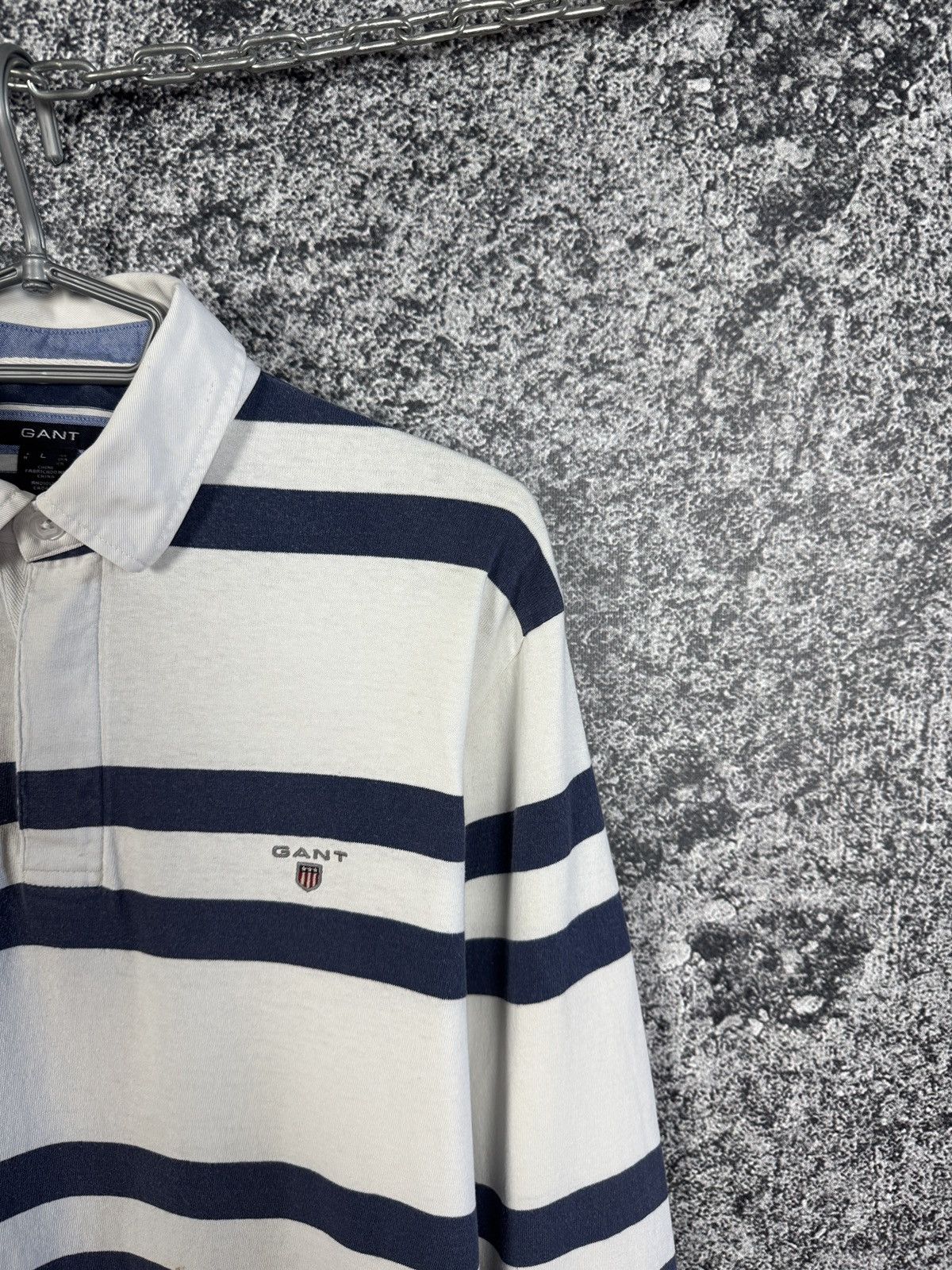 Gant Gant Vintage Rugby Shirt Striped Long Sleeve Polo Crest Logo Size US L / EU 52-54 / 3 - 2 Thumbnail