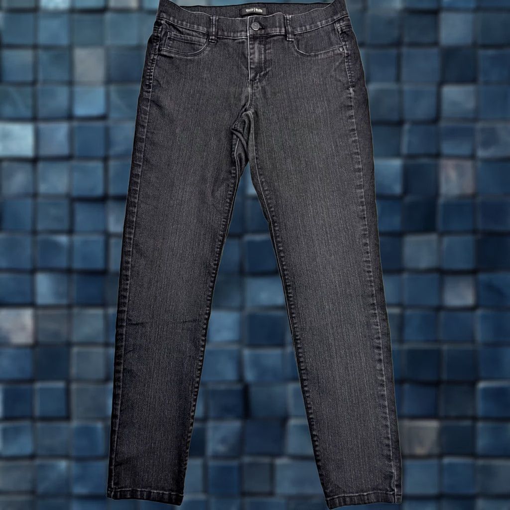 White House Black Market White House Black Market Skinny Jeans Women M 30x29 Black Distressed 5-Pocket Denim Stretch Size 32" / US 10 / IT 46 - 1 Thumbnail