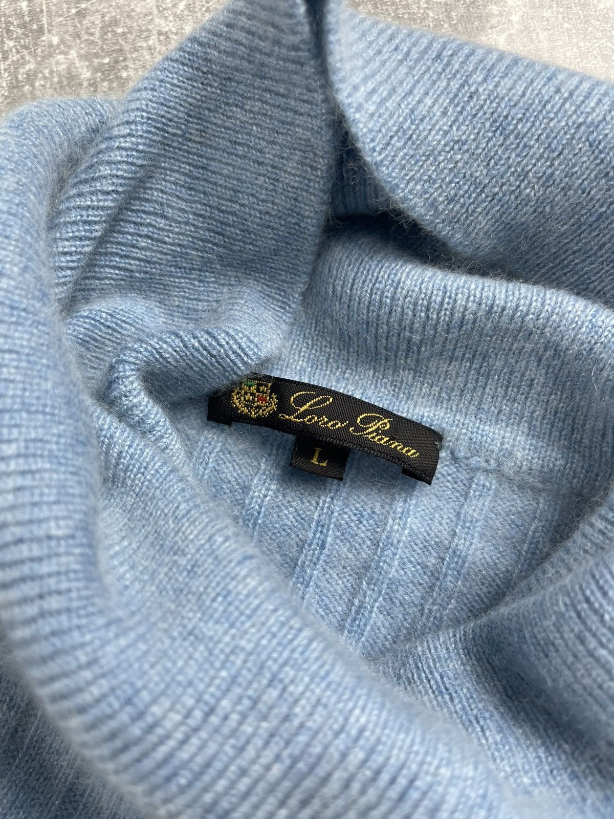 Loro Piana Loro Piana Cashmere Sleeveless Turtleneck Knit Light Blue Size L / US 10 / IT 46 - 9 Thumbnail