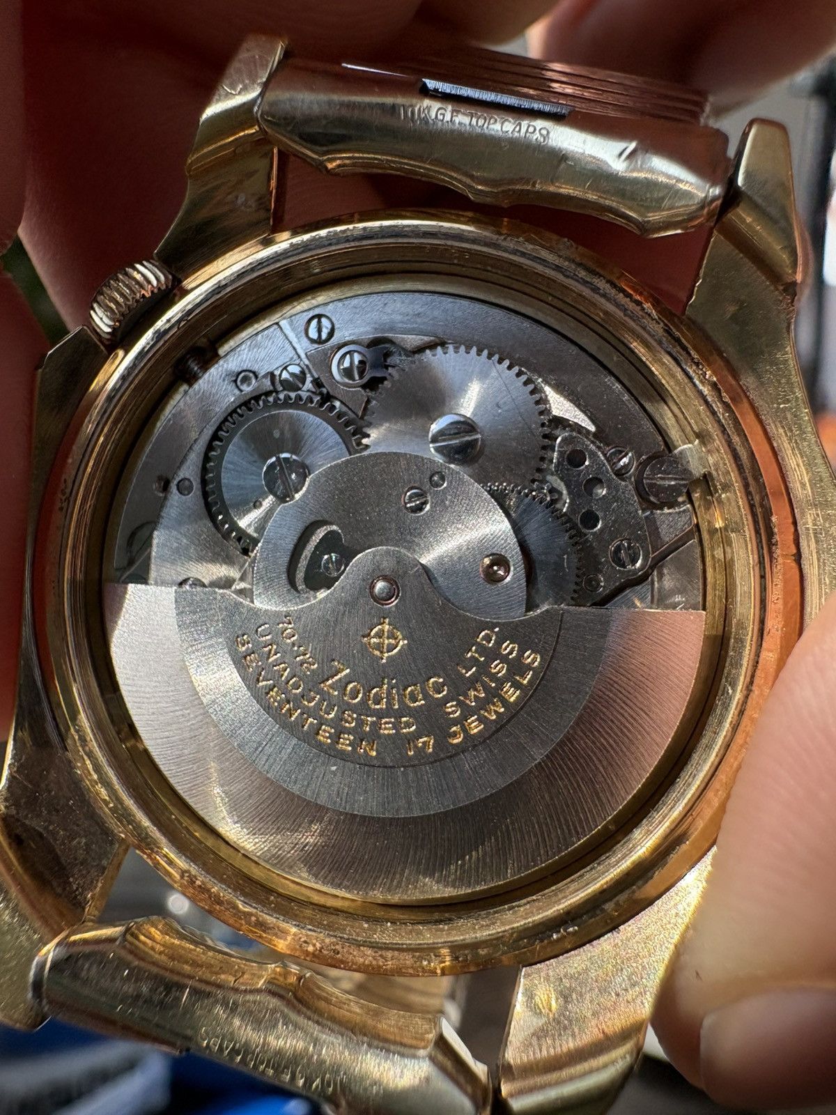 Other Zodiac Olympos 703-918 VTG 70s Mystery Dial 17J Swiss Auto Size ONE SIZE - 17 Thumbnail