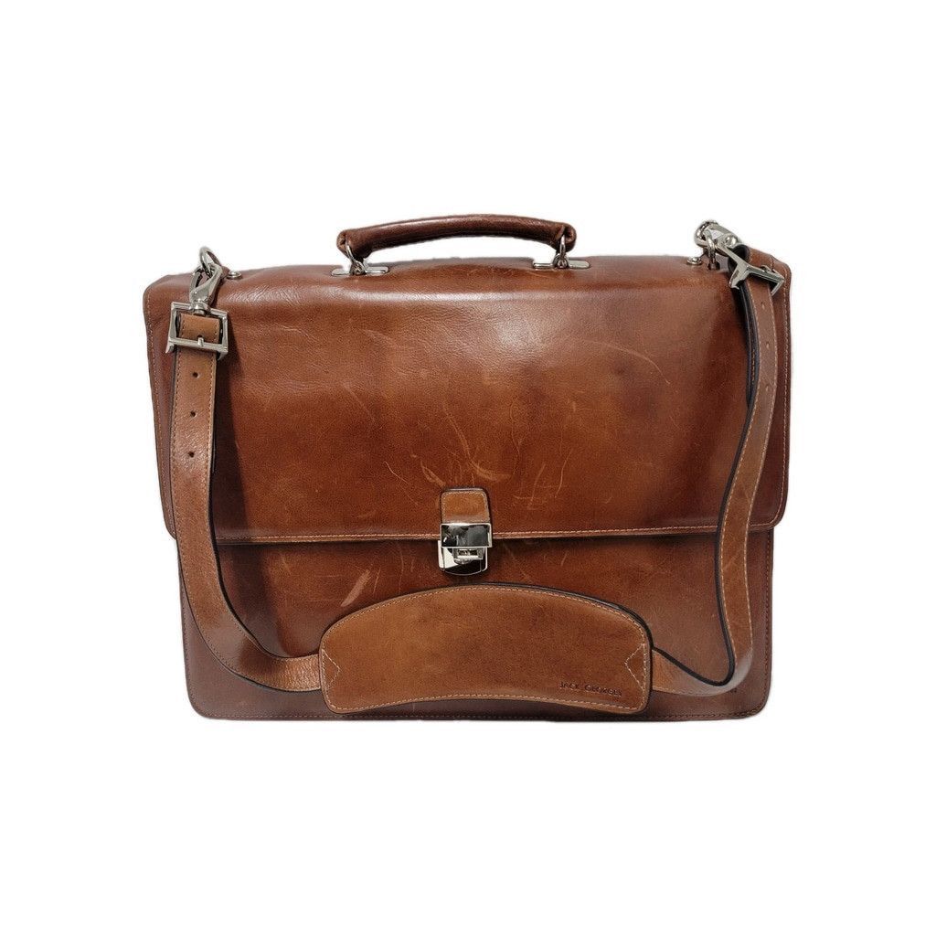 Jack Georges Jack George Professional Leather Expandable Unisex Briefcase Size ONE SIZE - 1 Thumbnail