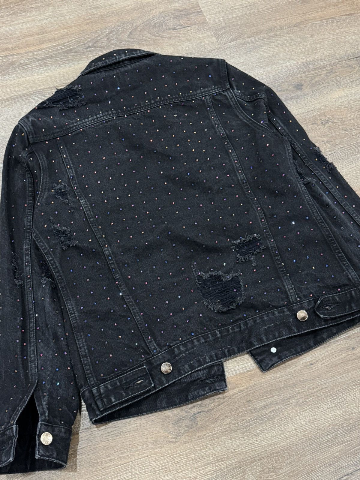 Other GMF Rhinestone Denim Jacket Distressed Crystal Trucker Size US M / EU 48-50 / 2 - 11 Thumbnail