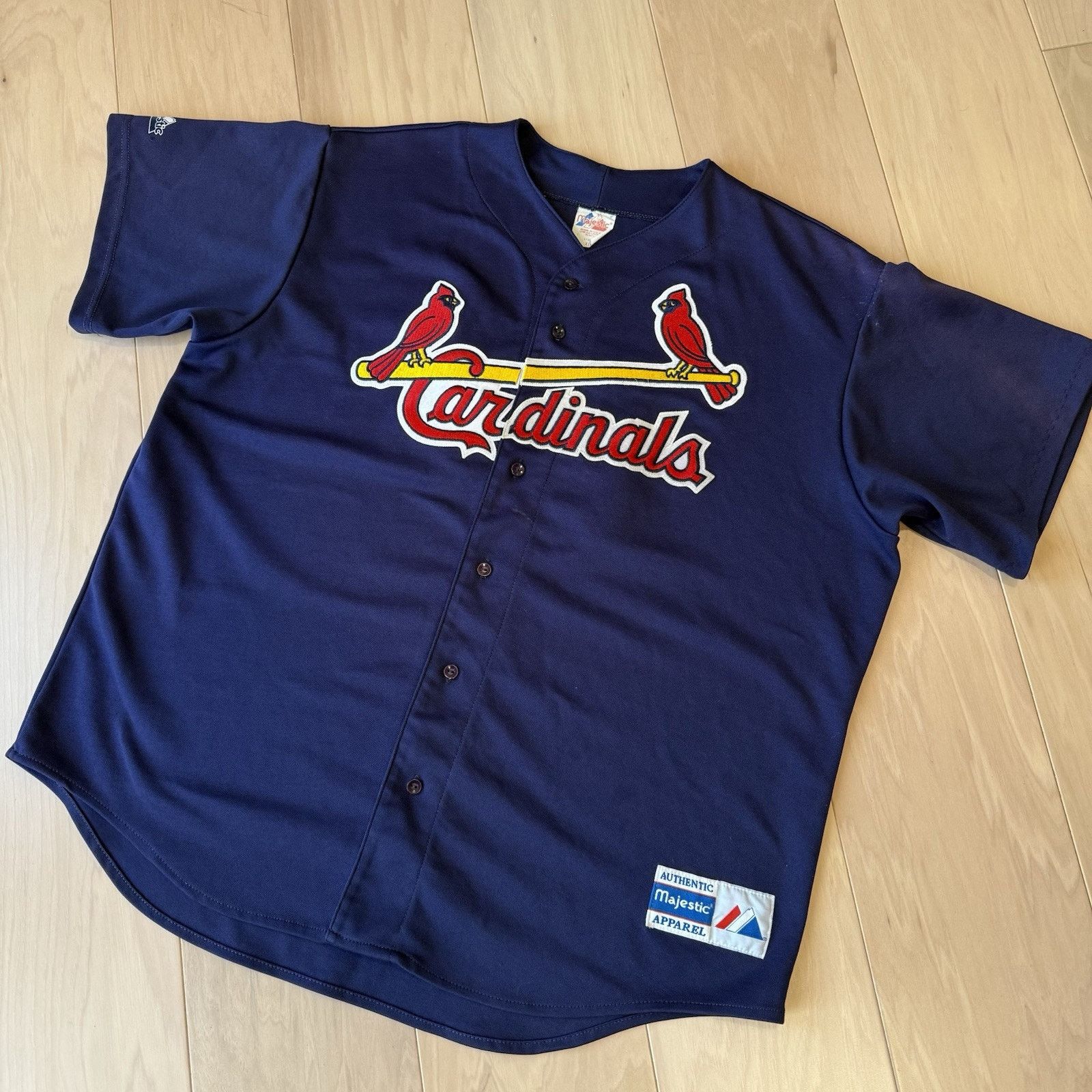 Majestic × Vintage Vintage St Louis Cardinals Jersey XL Navy 90s Majestic Size US XL / EU 56 / 4 - 9 Thumbnail
